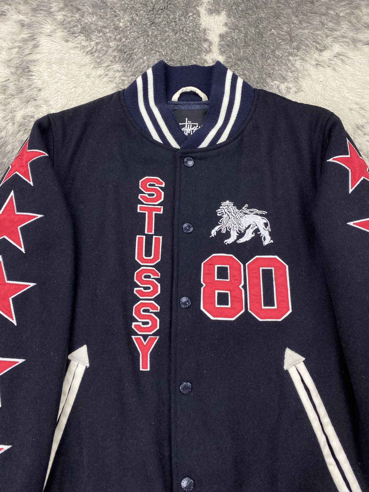 Stussy ⭐️Stüssy 80 Wool Quilted Varsity Jacket⭐️ Size US S / EU 44-46 / 1 - 4 Thumbnail