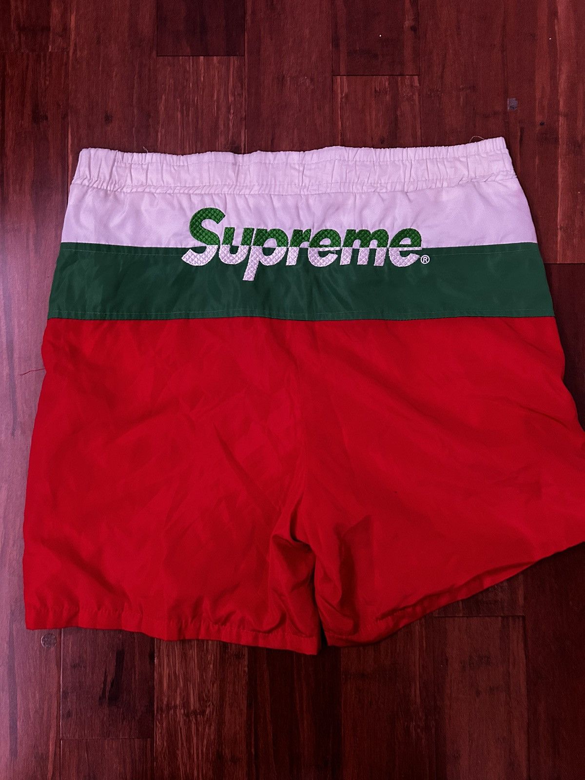 Supreme Supreme Split Logo Water Shorts SS17 Mens Large | Grailed