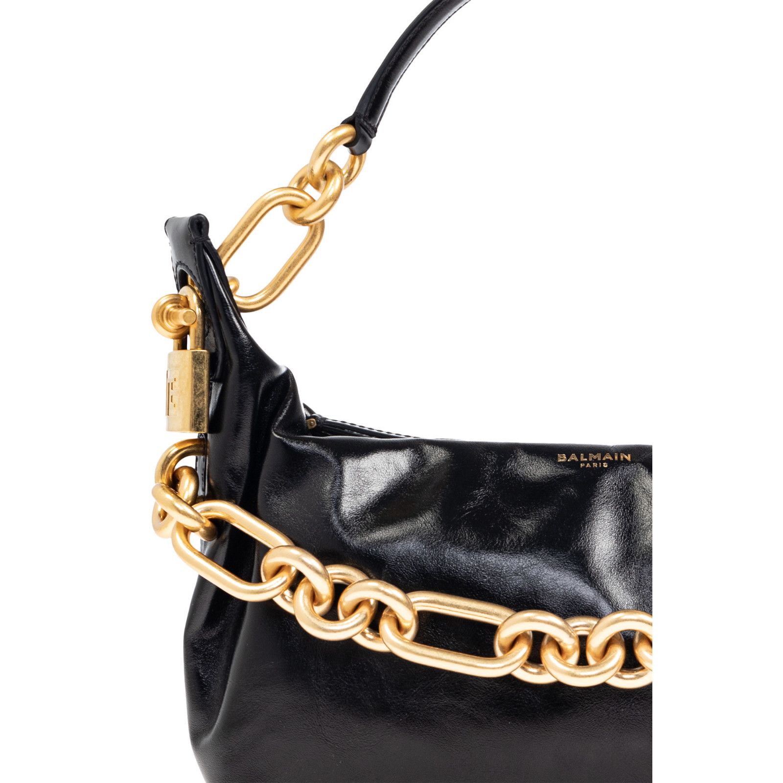Balmain BALMAIN Sync Medium Black Leather Top Handle Bag New & Authe Size ONE SIZE - 5 Thumbnail
