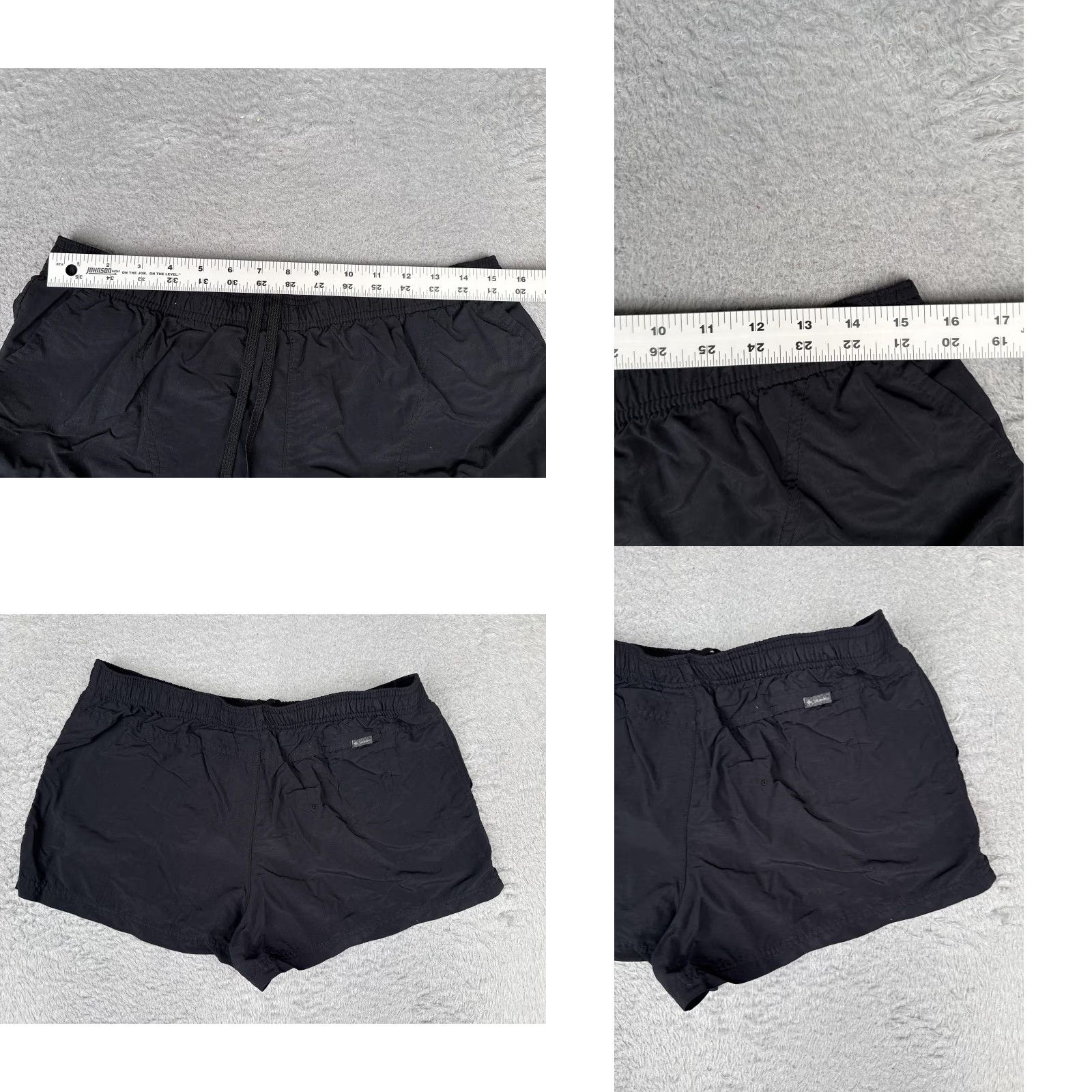 Vintage Columbia Shorts Womens L Black Quick Dry 3 Inseam Elastic Waist Pockets Athletic Outdoor Summer Mens? Size 36" / US 14 / IT 50 - 8 Thumbnail