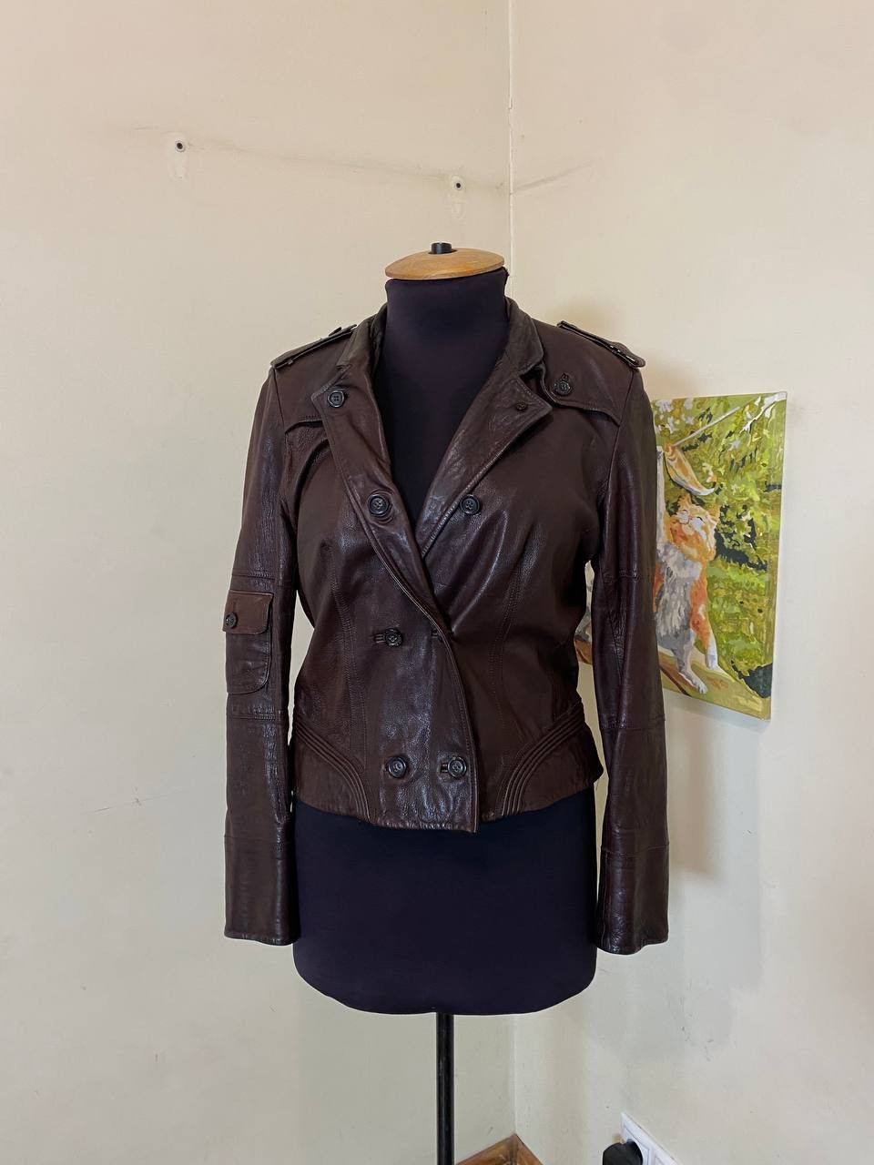 Karen Millen Karen Millen real leather jacket in brown, size UK 12, US 8 Size M / US 6-8 / IT 42-44 - 1 Thumbnail