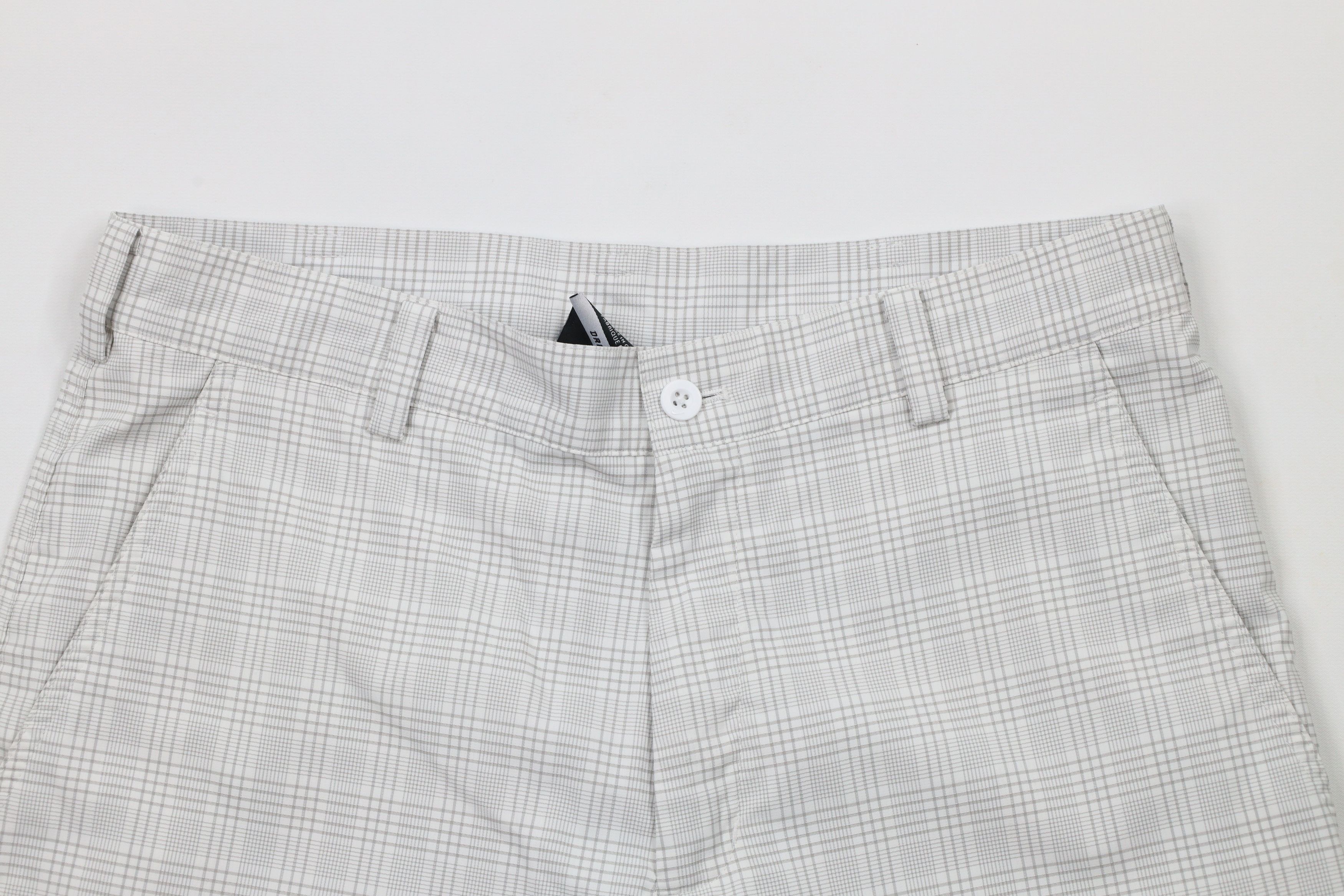 Nike × Vintage Nike Golf Dri-Fit Stretch Golfing Chino Shorts Gray Plaid Size US 30 / EU 46 - 2 Thumbnail