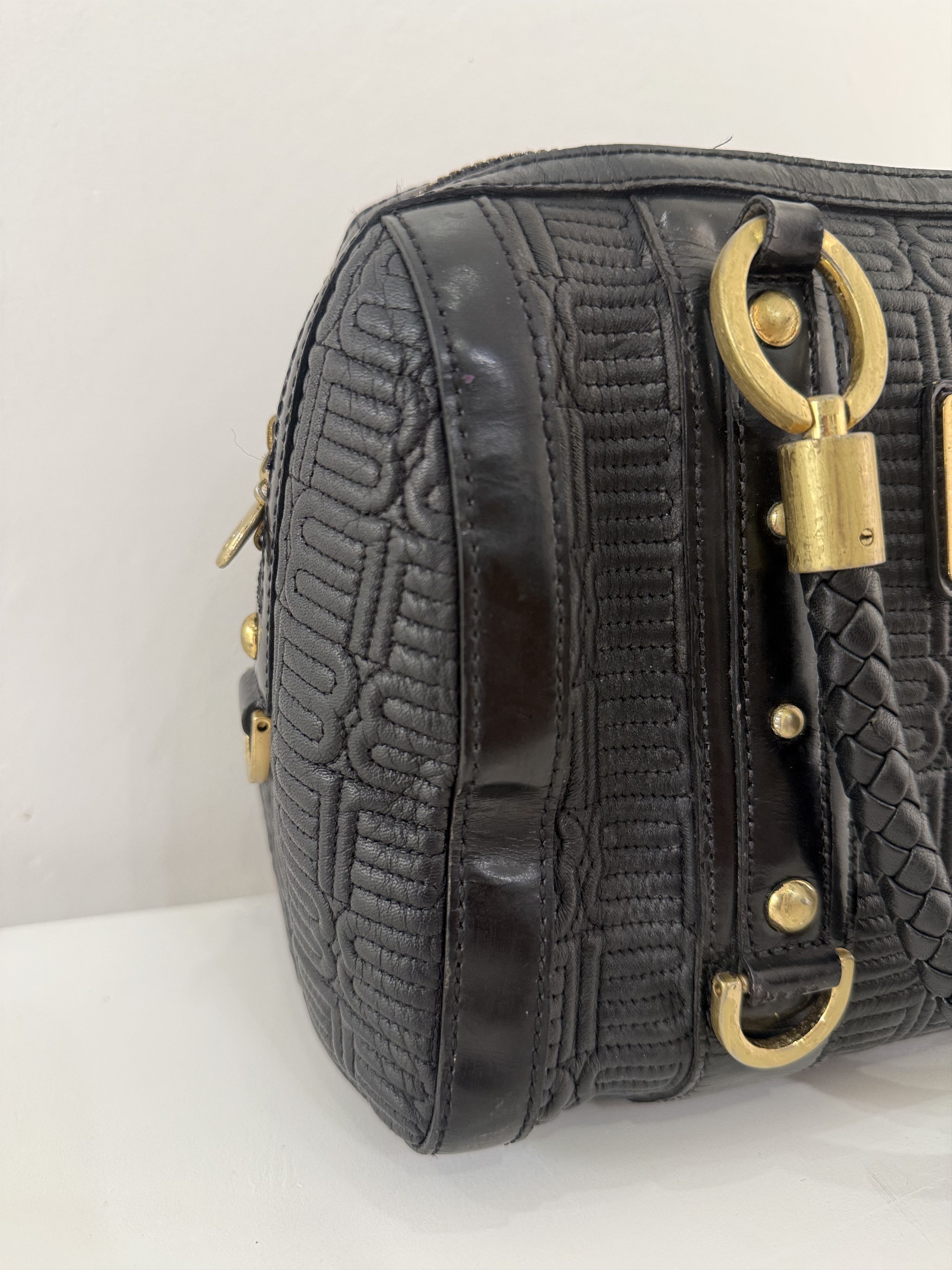 Balenciaga Balenciaga - Vintage Mini Leather Quilted Boston Bag Size ONE SIZE - 5 Thumbnail