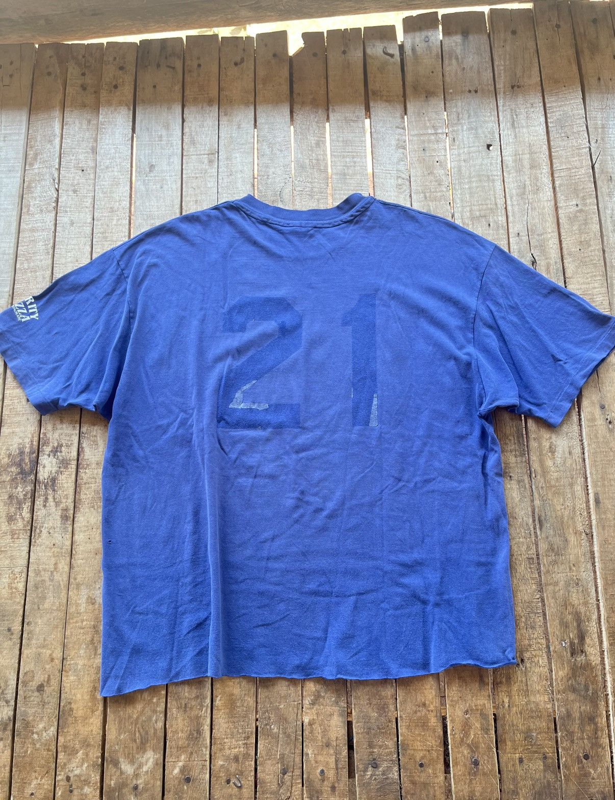 Vintage Thrashed sun faded pizza 90s’ tee Distressed Size US XL / EU 56 / 4 - 4 Thumbnail