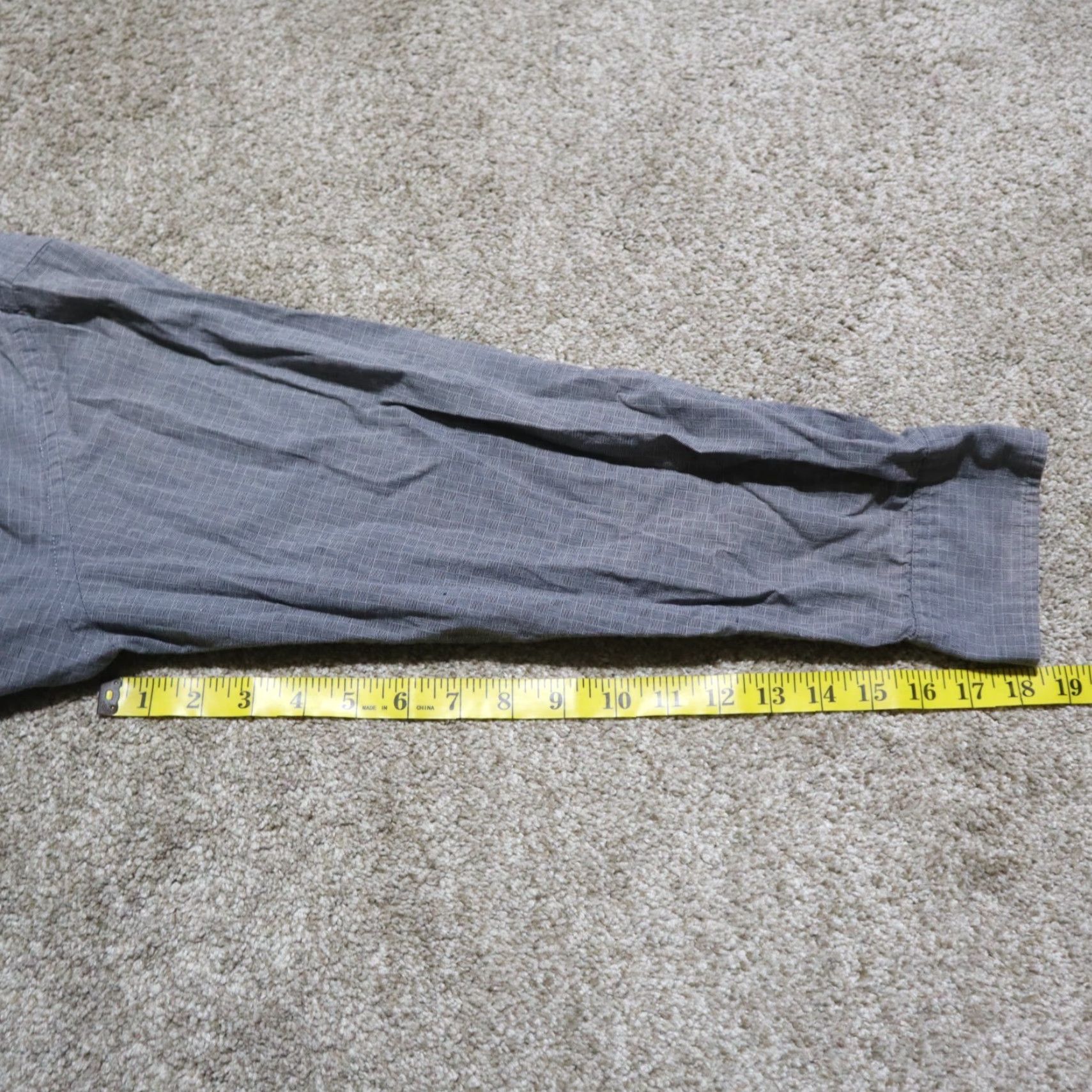 Croft & Barrow Croft & Barrow Shirt Geometric Pattern Button Up Gray Long Sleeve Mens M Size US M / EU 48-50 / 2 - 6 Thumbnail