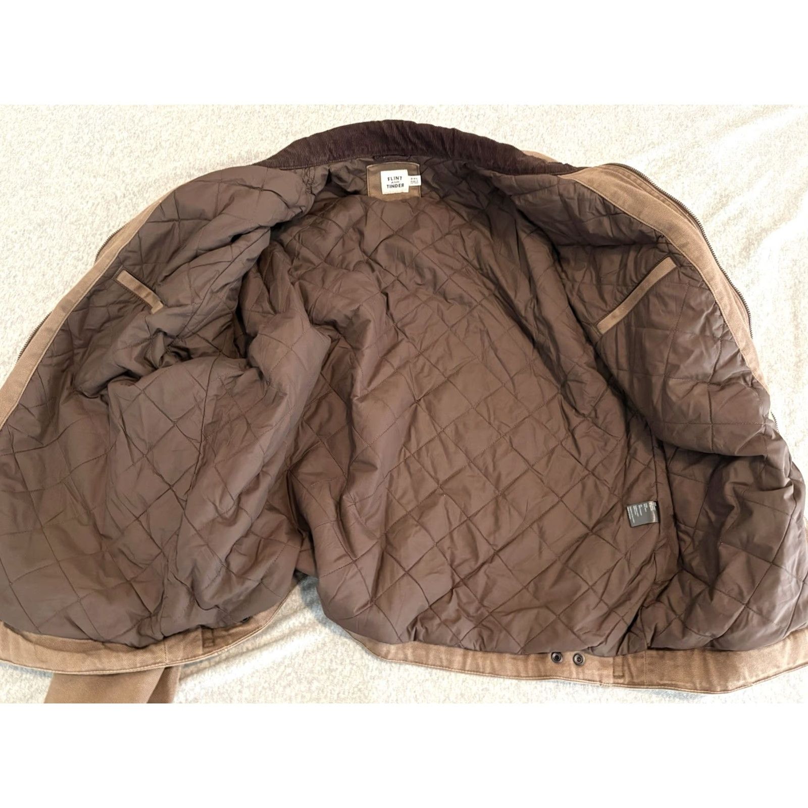 Flint And Tinder Flint and Tinder Jacket Brown Trucker Full Zip Mens 2XL 2XL Size Regular Cotton Blend Solid Collared- Vietnam Shirt? Size US XXL / EU 58 / 5 - 2 Thumbnail