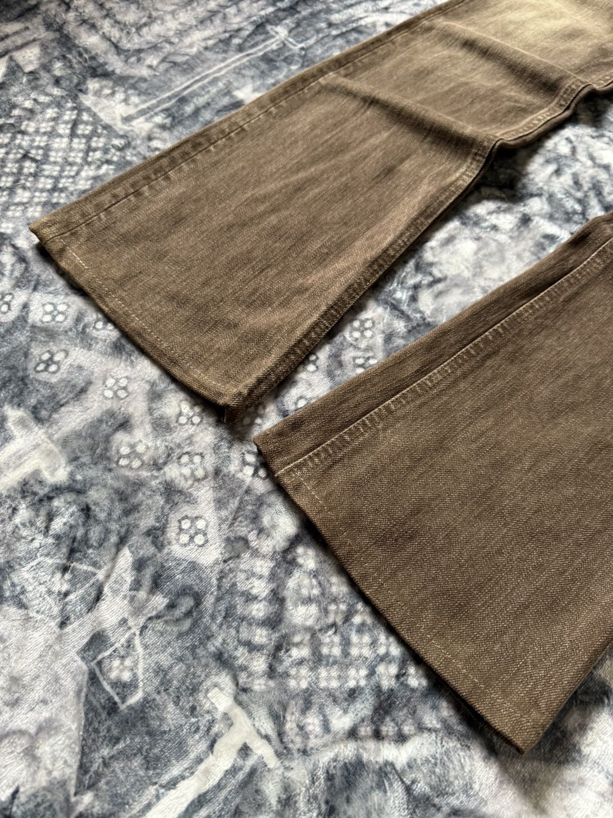 GOSTAR DE FUGA DMG Japan Flared Bootcut Faded Brown Denim Pants Size US 27 - 5 Thumbnail