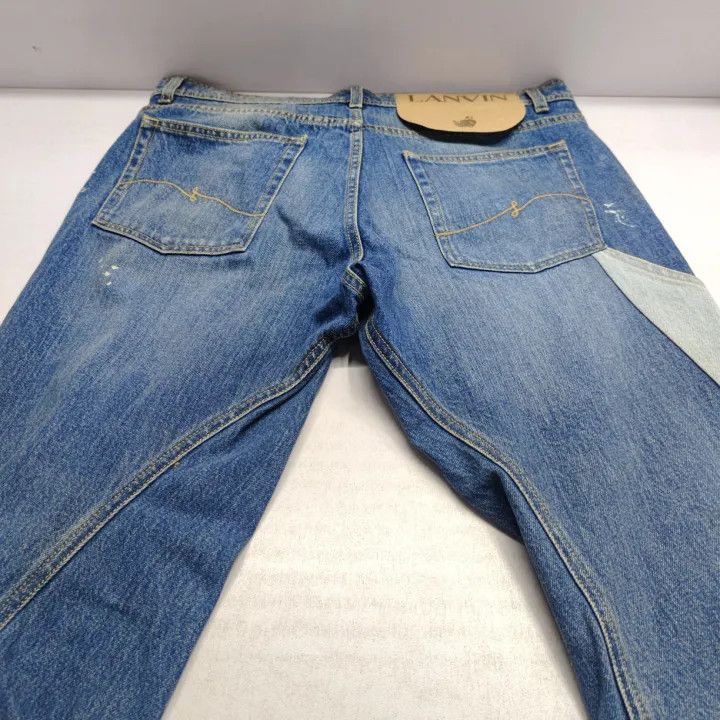 Lanvin Lanvin Spliced Ankle-Length Denim Pants for Men -2508 Size US 33 - 2 Thumbnail