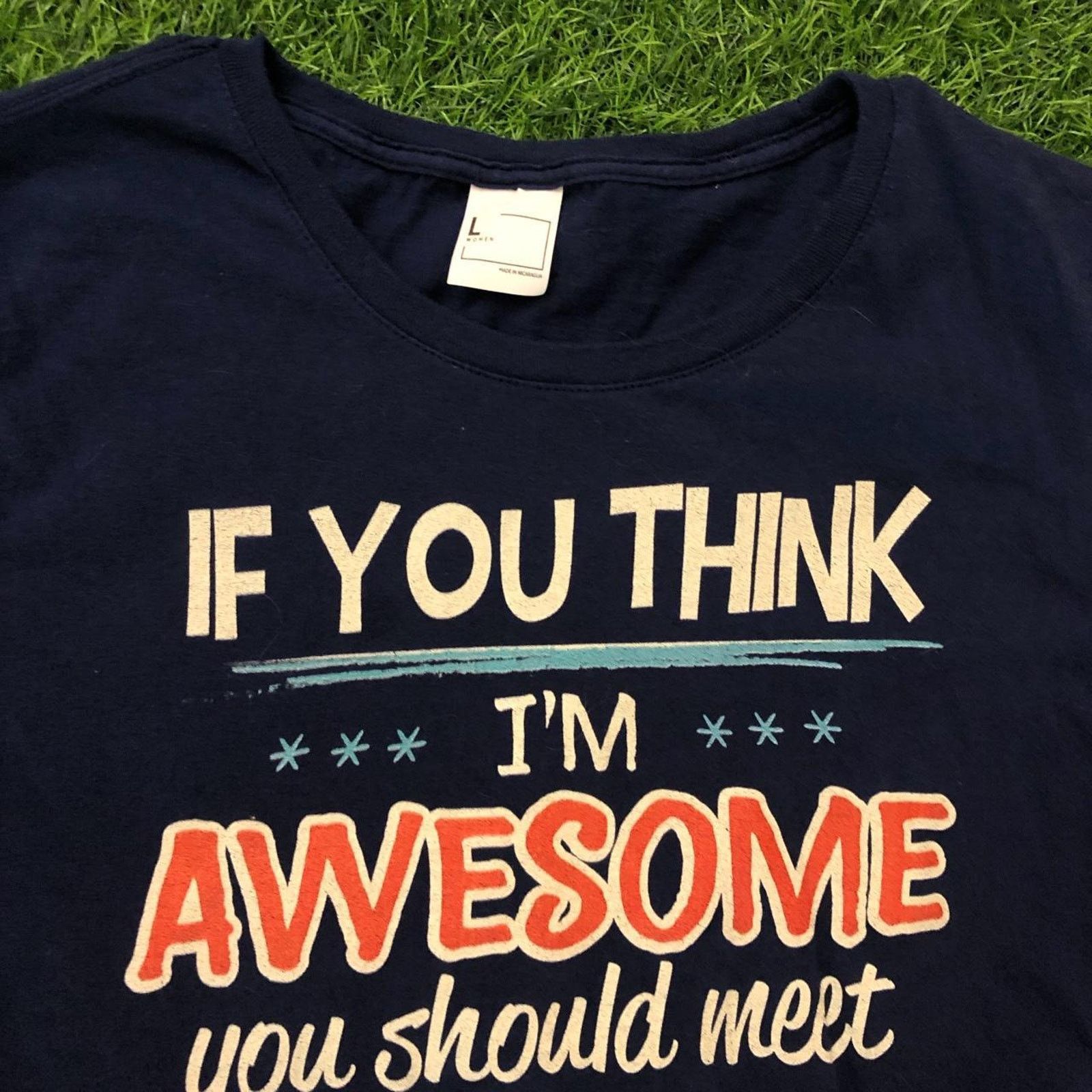 Other Women's Navy Graphic Quote Tee Size L / US 10 / IT 46 - 3 Thumbnail