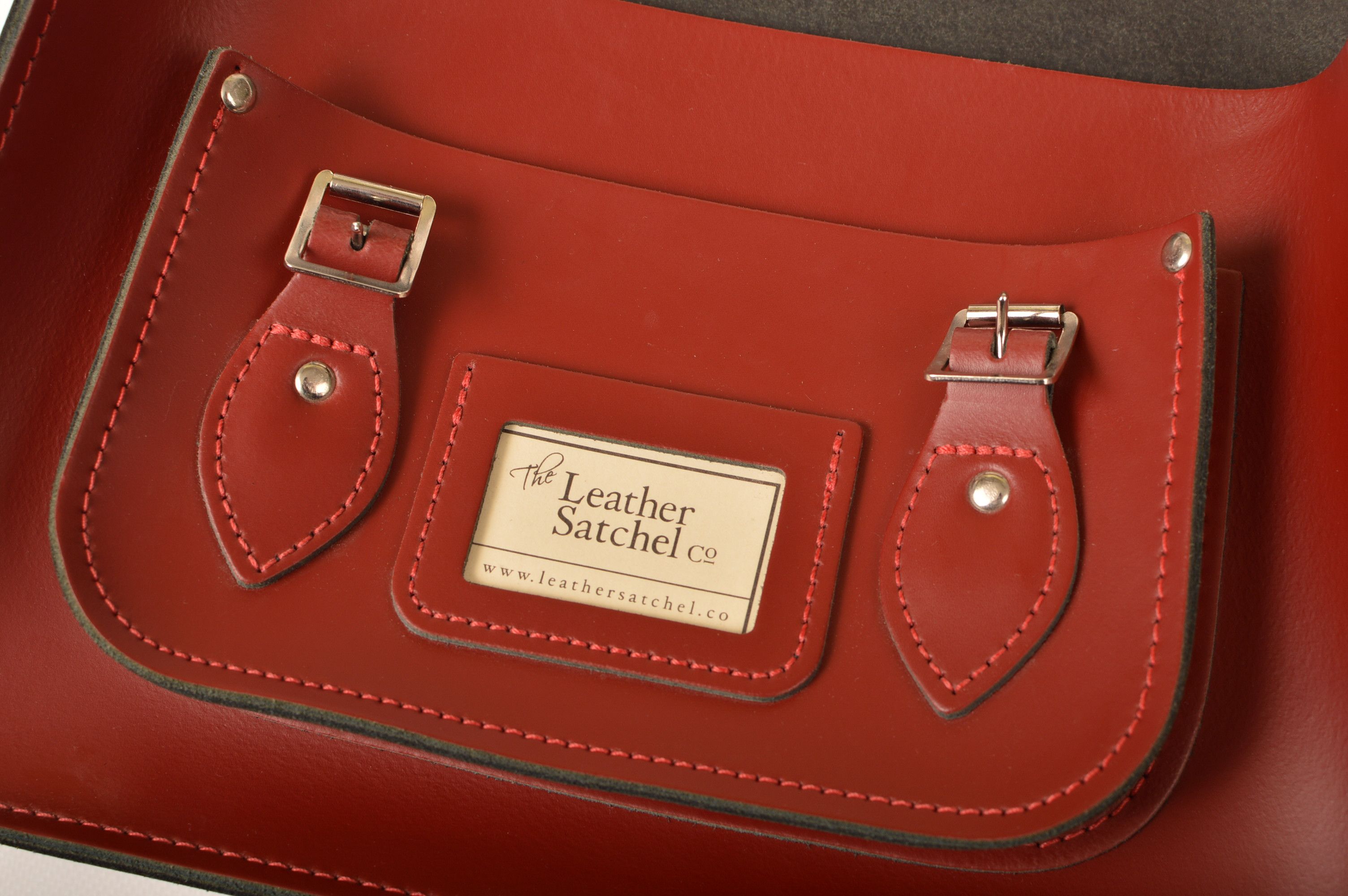 Cambridge Satchel Company × Leather The Leather Satchel Company Classic Red Leather Satchel Size ONE SIZE - 10 Thumbnail