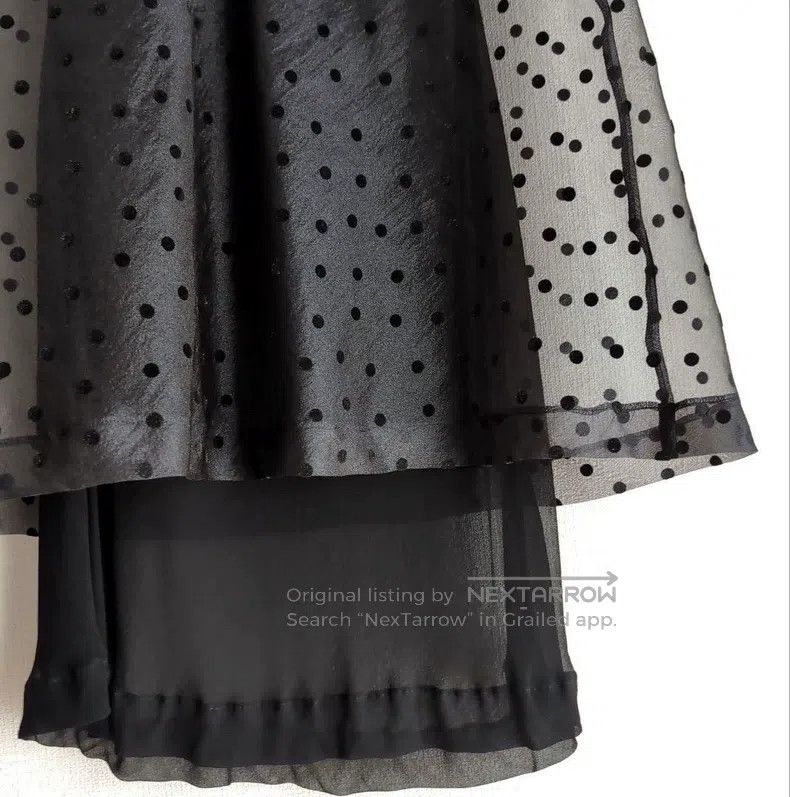 Comme des Garcons Comme Des Garcons size S Polka dot sheer long skirt Size 23" - 2 Thumbnail