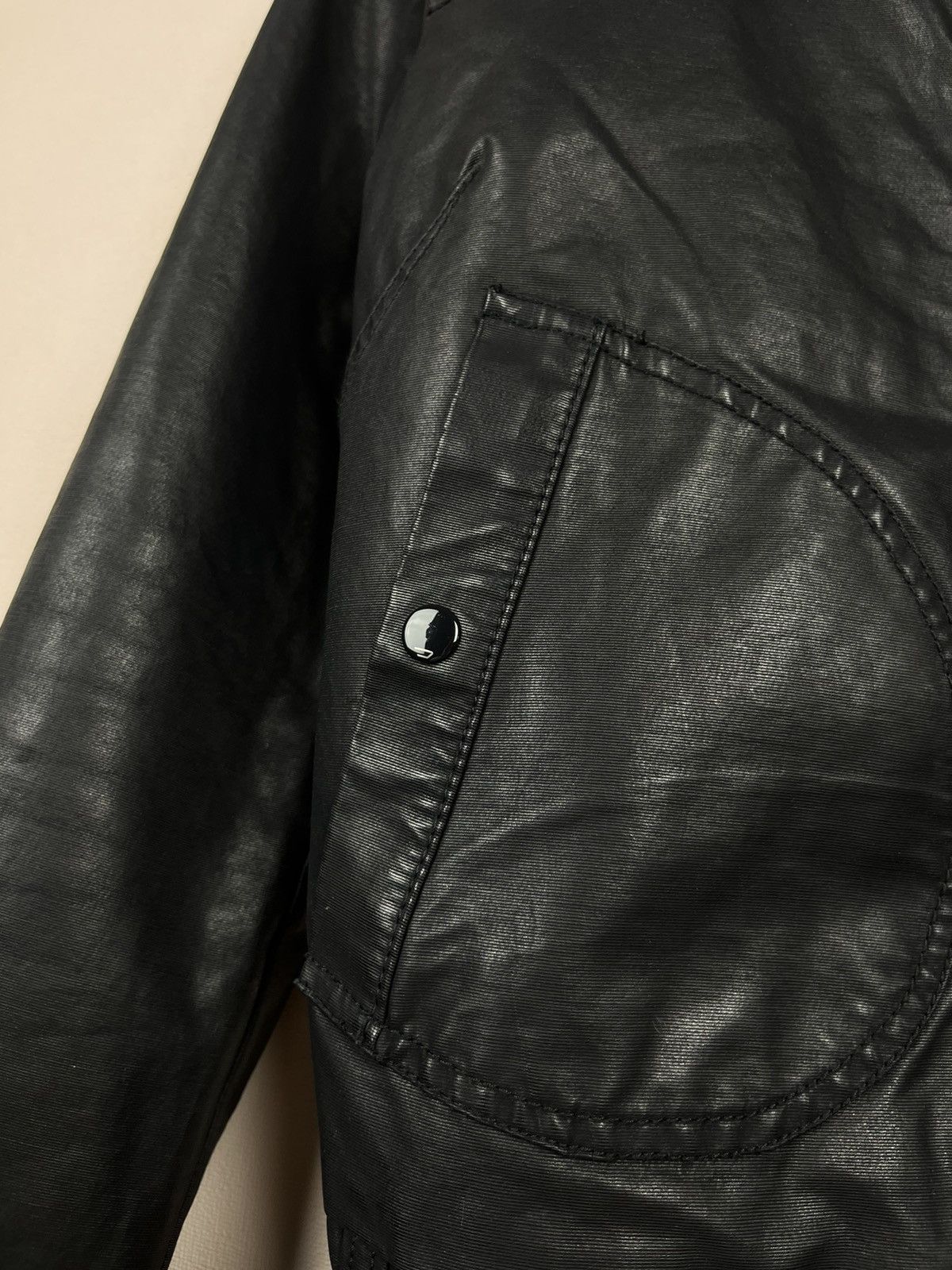 Diesel Vintage Diesel Biker Jacket Motorcycle Black Spalmatura Size US S / EU 44-46 / 1 - 7 Thumbnail