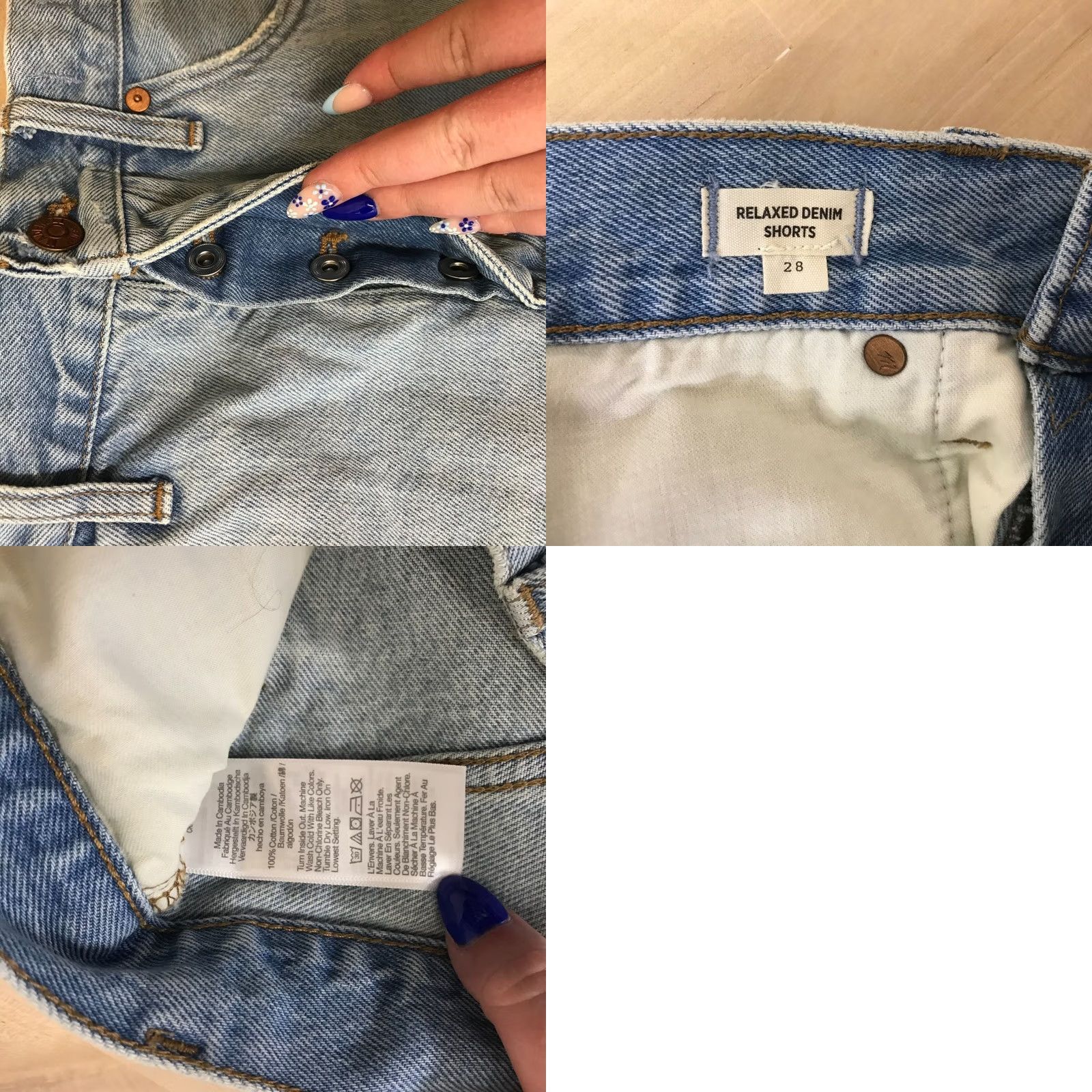 Madewell MADEWELL Womens 28 Blue Denim Cut-Off Jean Shorts Size 28" / US 6 / IT 42 - 8 Thumbnail