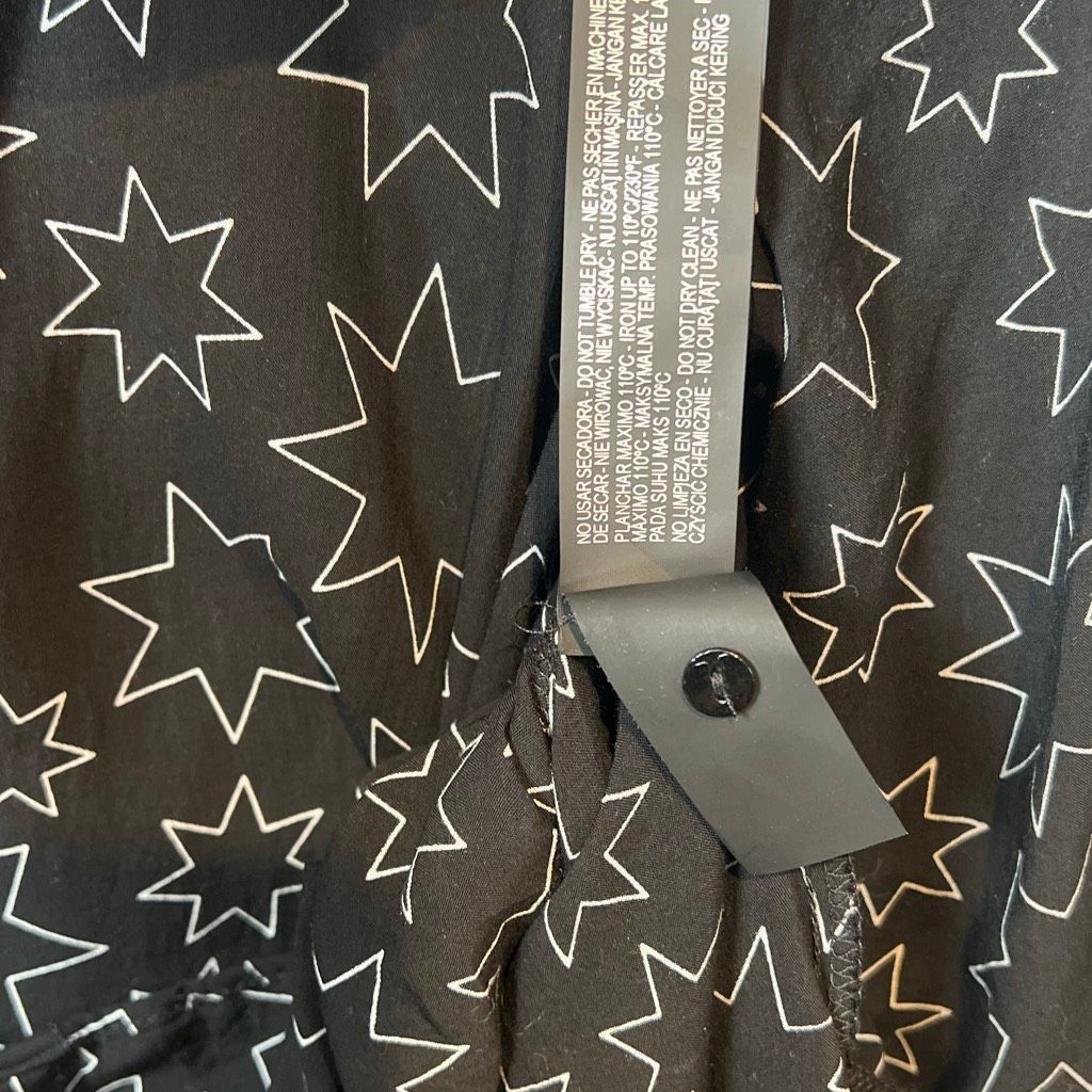 Zara Zara Woman Premium Denim Collection Star Print Shirt Dress Black White XS (050) Size XS / US 0-2 / IT 36-38 - 10 Thumbnail