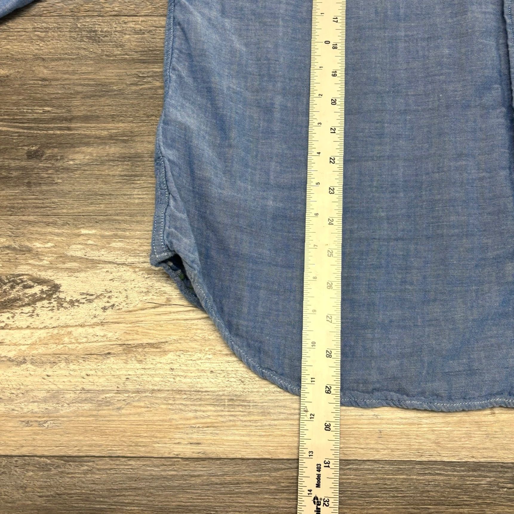 Eddie Bauer VINTAGE Eddie Bauer Blue Chambray Mens XL Plaid Lined Long Sleeve Button Down Shirt Size US XL / EU 56 / 4 - 7 Thumbnail