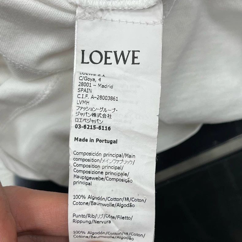Loewe LOEWE White floral lettering embroidered short sleeves Size XL / US 12-14 / IT 48-50 - 4 Thumbnail