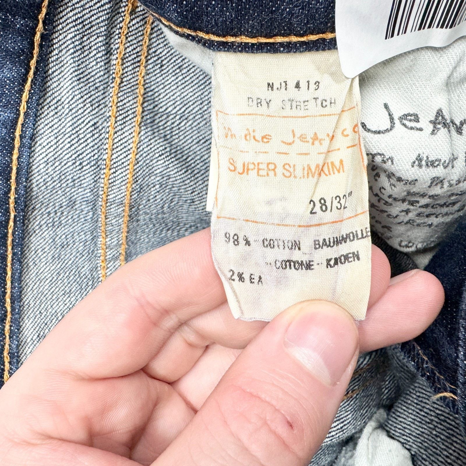 Nudie Jeans Nudie Jeans Co. Pants 28/32 Dry Stretch Super Slim Kim Jeans Size US 28 / EU 44 - 8 Thumbnail
