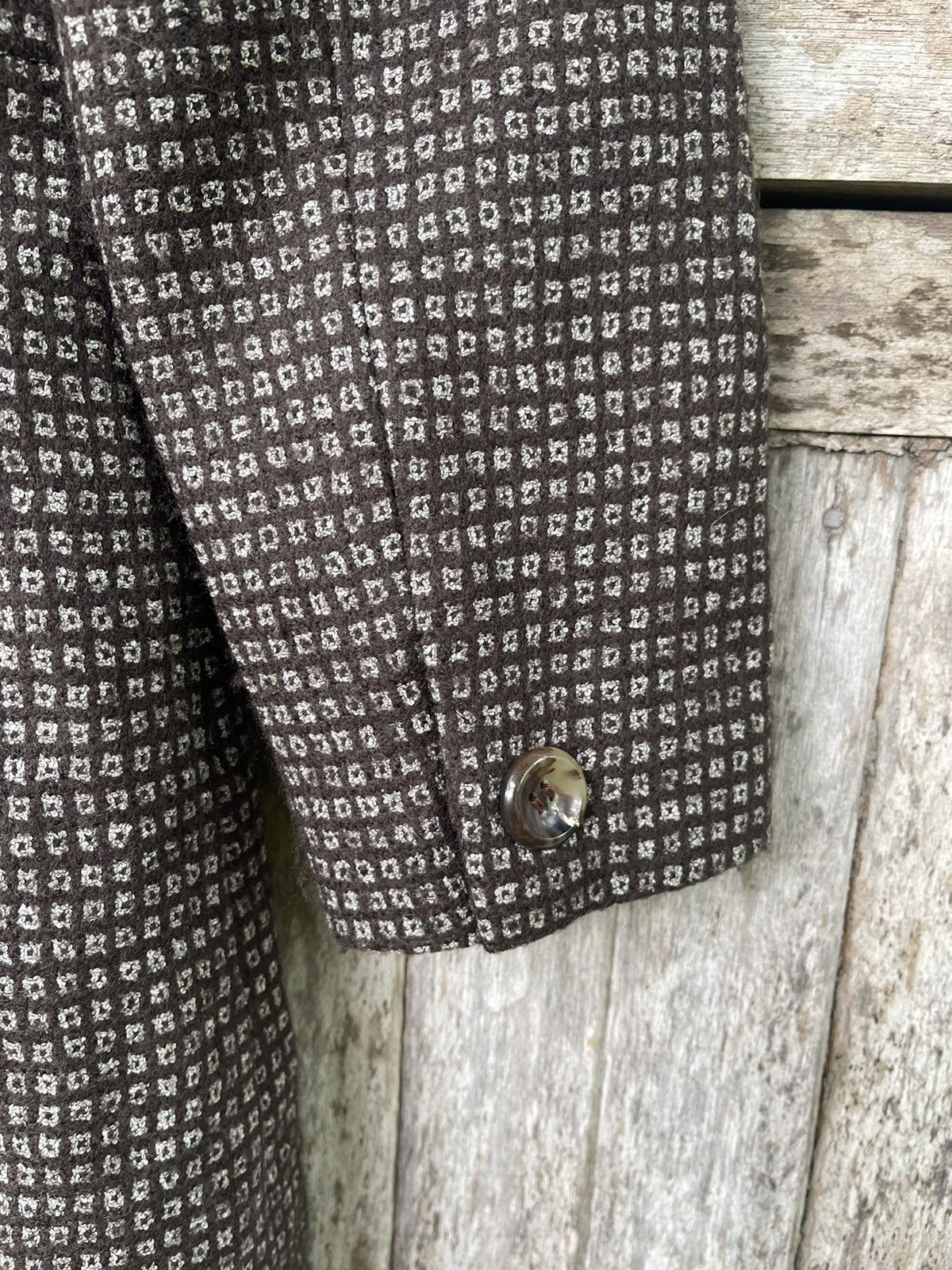 Designer Sofía Rossi Vintage Houndstooth Long Coat – Size 9AR (JP) Size M / US 6-8 / IT 42-44 - 14 Thumbnail