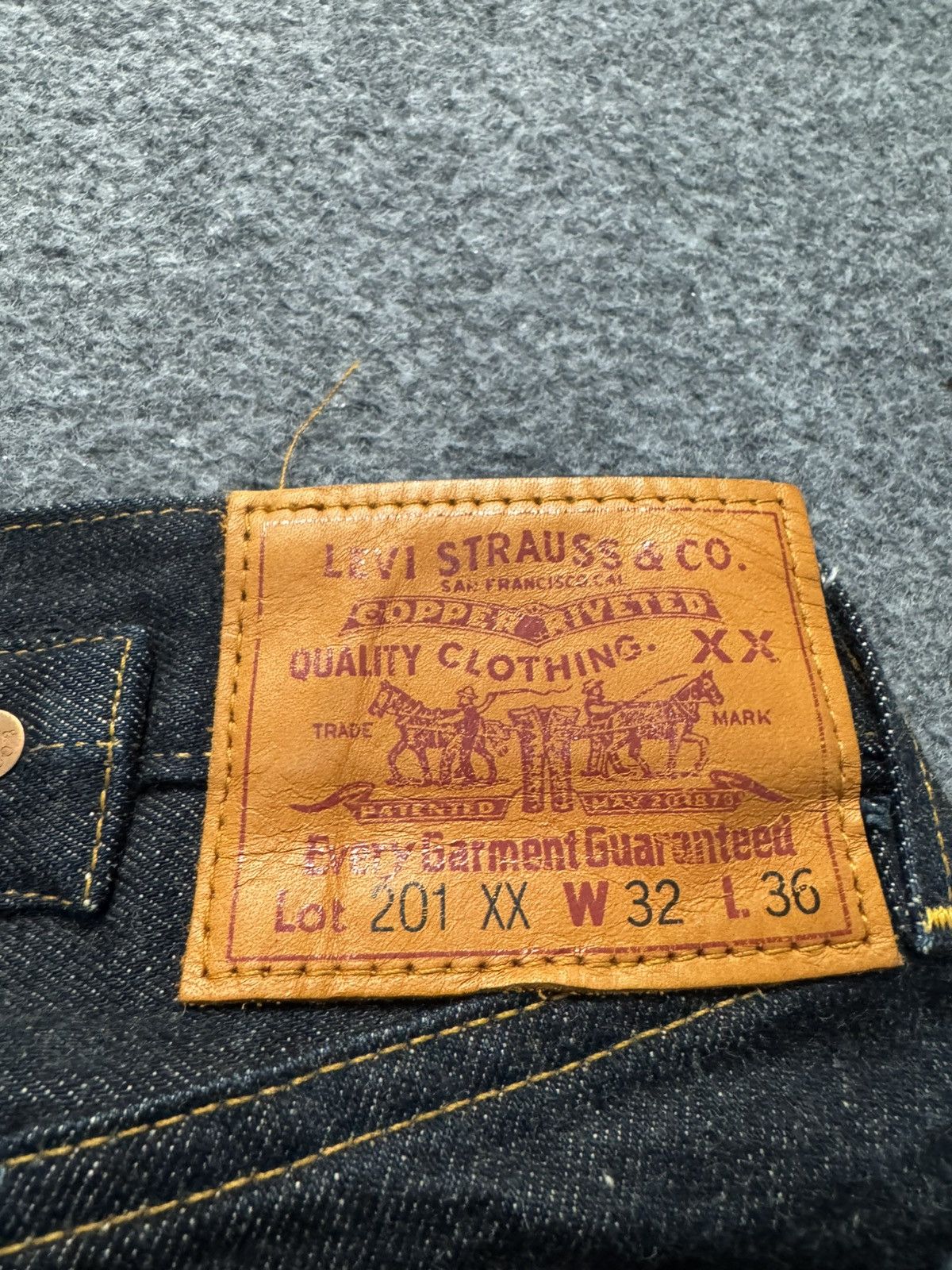 Levi's Vintage Clothing Vintage levis 201XX selvedge Big E Size US 30 / EU 46 - 2 Thumbnail