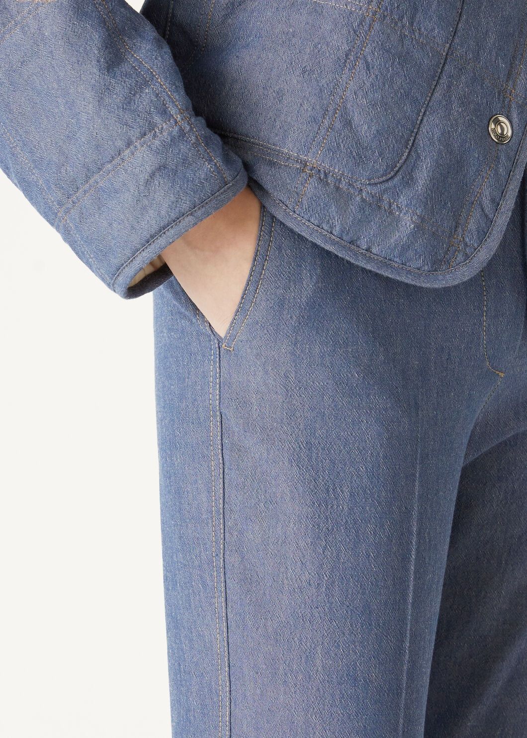 Loro Piana o1srvl11e0825 FAO4172 Nash Pant in Blue Size 26" / US 2 / IT 38 - 3 Thumbnail