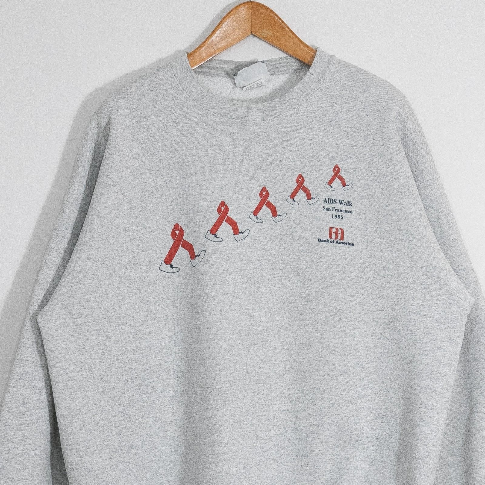 Vintage Vintage 90s San Francisco Aids Walk Sweatshirt Mens XL Size US XL / EU 56 / 4 - 2 Thumbnail
