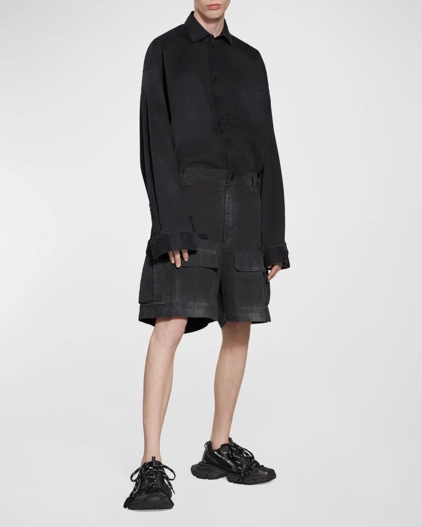 Balenciaga Balenciaga Distressed Cargo Shorts Size US 30 / EU 46 - 4 Thumbnail