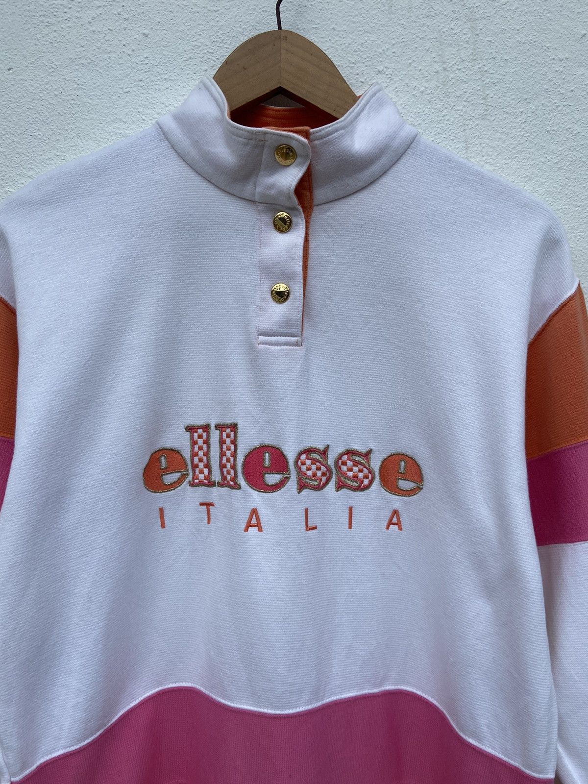 Ellesse Vintage Ellese sweatshirt Ellese half button Size M / US 6-8 / IT 42-44 - 2 Thumbnail