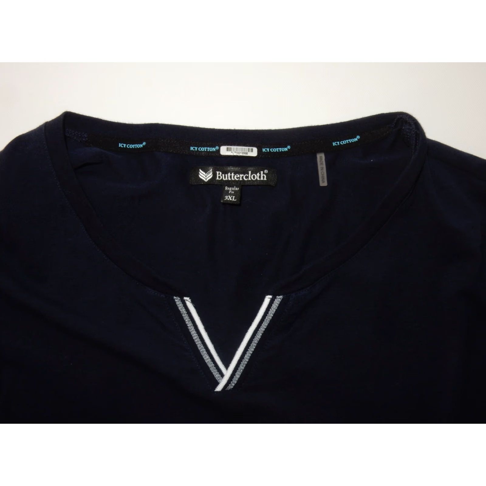 Vintage Buttercloth Men's T-Shirt Short Sleeve Solid Blue 3XL Mens Size US XXL / EU 58 / 5 - 3 Thumbnail