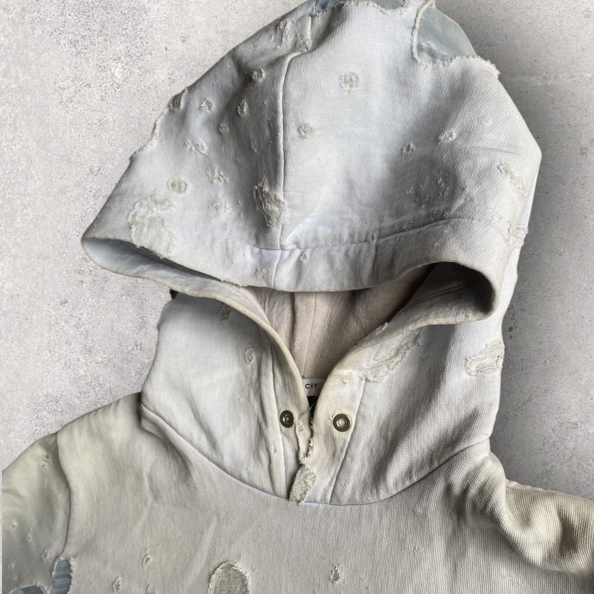 Givenchy Givenchy Blue Distressed Hoodie Size US XS / EU 42 / 0 - 3 Thumbnail
