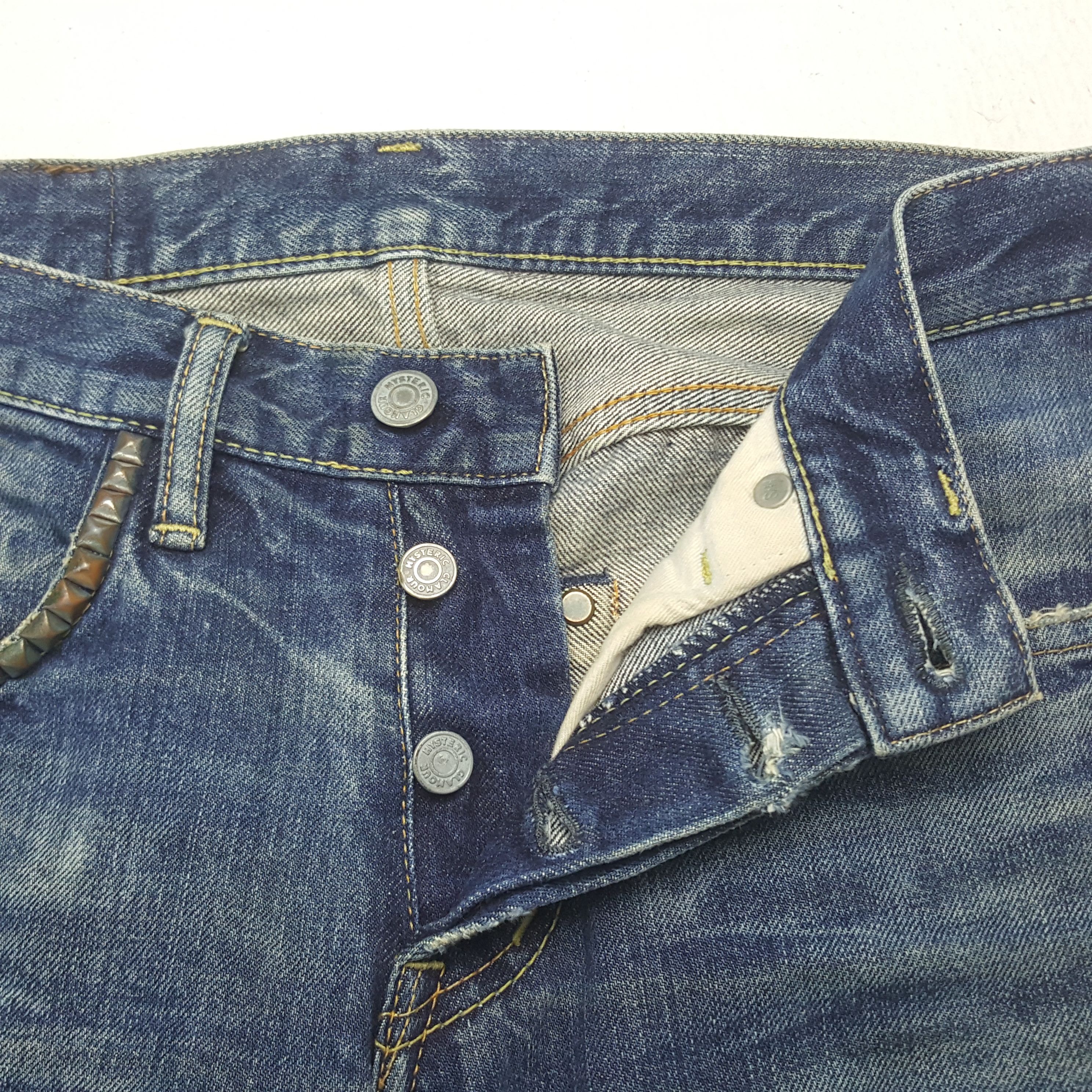Hysteric Glamour × Japanese Brand × Vintage Vintage Hysteric Glamour Selvedge Custom Logo Denim Jeans Size US 30 / EU 46 - 13 Thumbnail