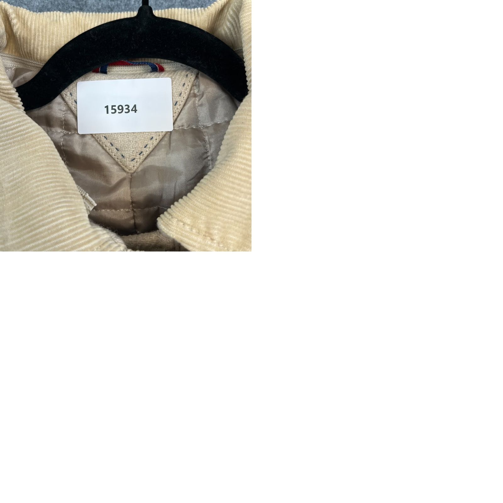 Tommy Hilfiger Tommy Hilfiger Coat Womens Cream Wool Corduroy Collar Knit Cuffs XL Designer Size XL / US 12-14 / IT 48-50 - 10 Thumbnail