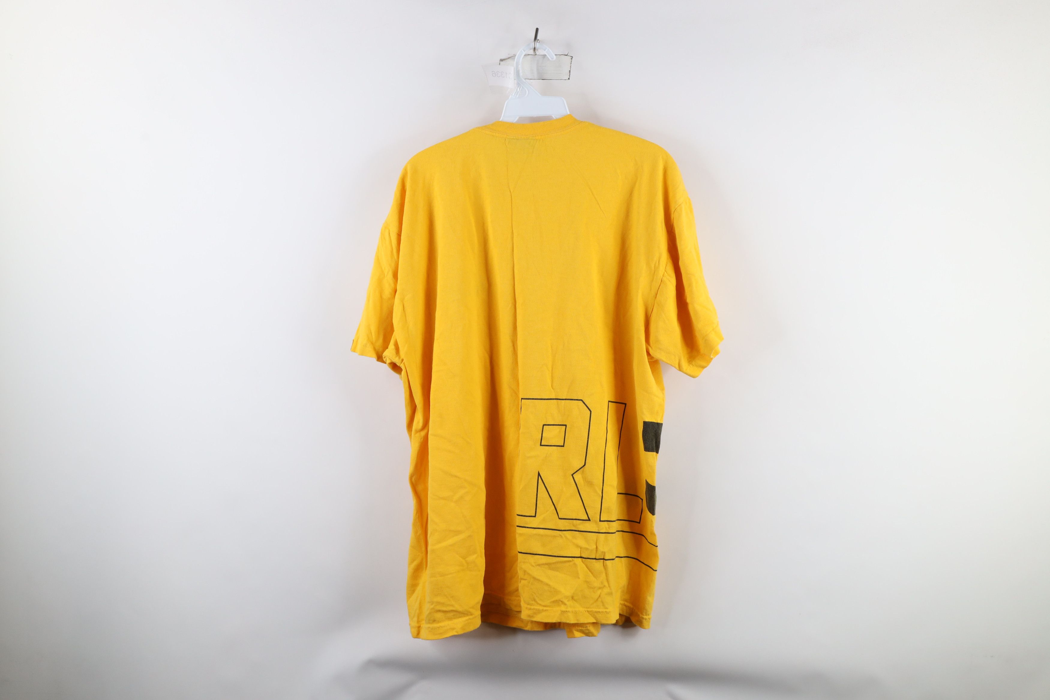 Ralph Lauren × Vintage Vintage 90s Ralph Lauren Out Big Logo Flag T-Shirt Yellow Size US L / EU 52-54 / 3 - 10 Thumbnail