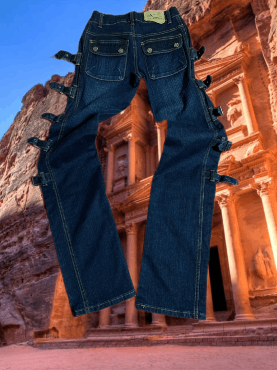 Japanese Brand Y2k rick owen style custom denim distressed baggy jeans Size US 28 / EU 44 - 1 Thumbnail