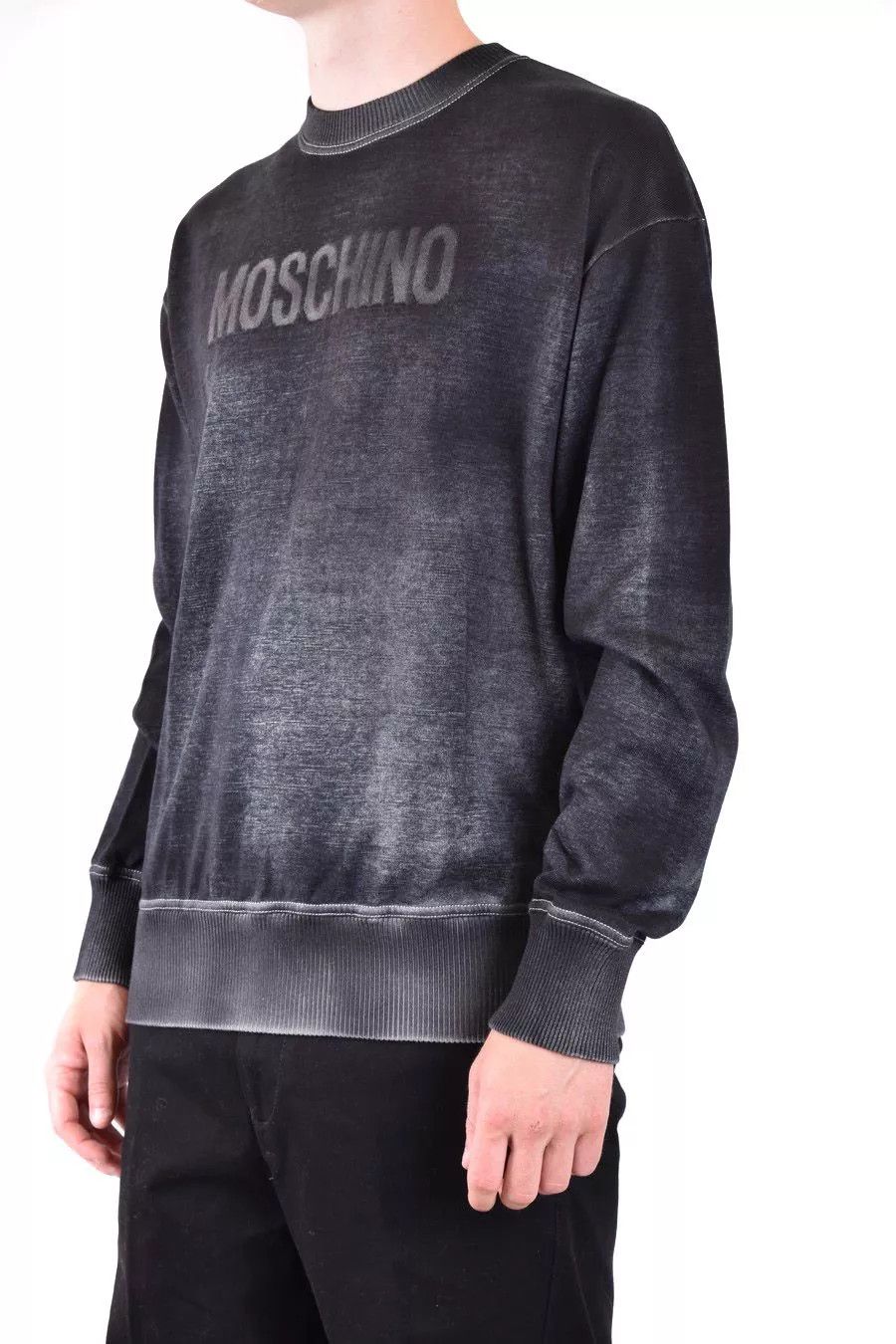 Moschino o1y0225 Logo Sweater in Charcoal Size US M / EU 48-50 / 2 - 4 Thumbnail
