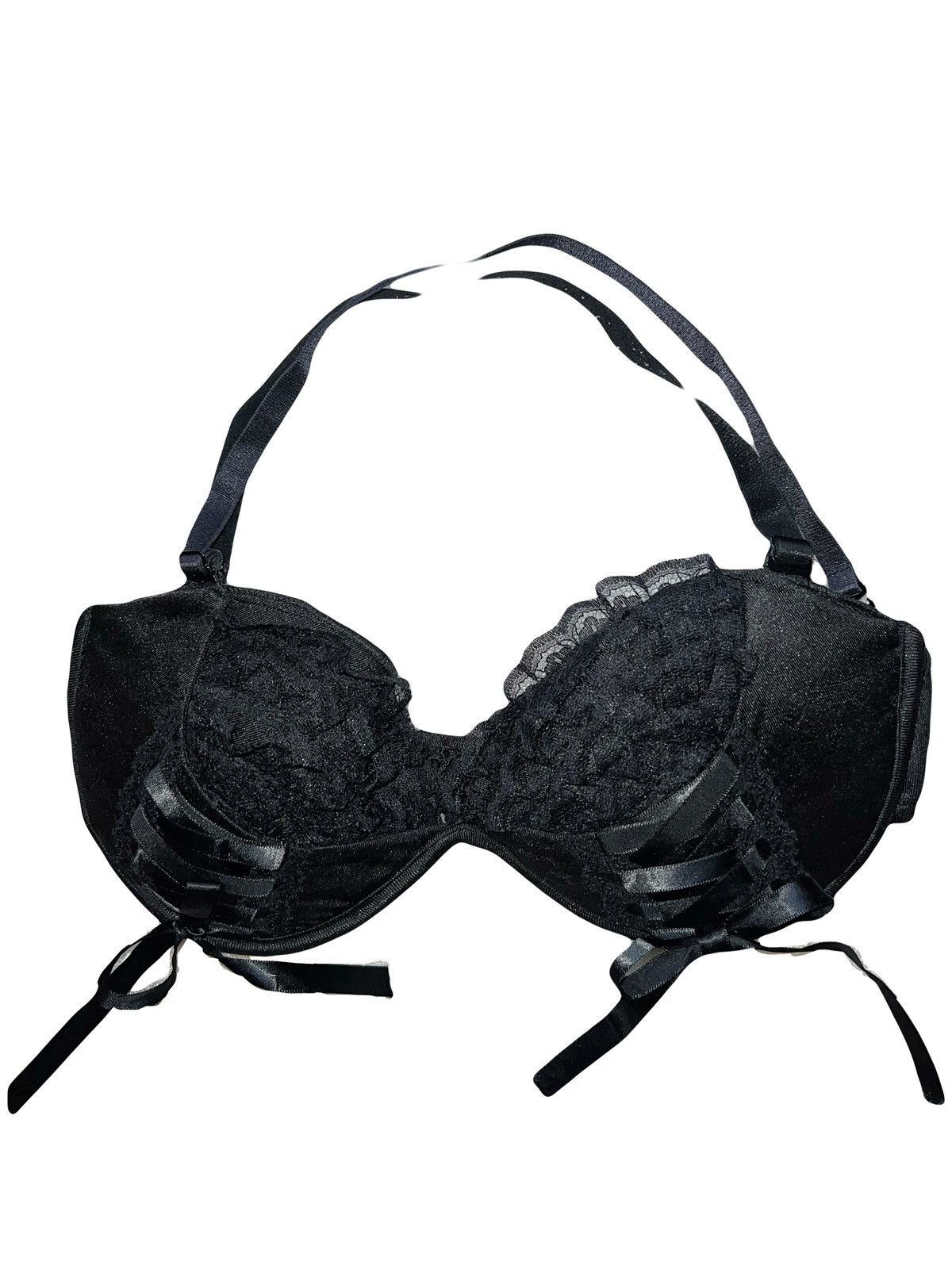 Japanese Brand Vintage Japanese Gothic lace bra 🖤🧛🏻‍♀️ Size ONE SIZE - 2 Thumbnail