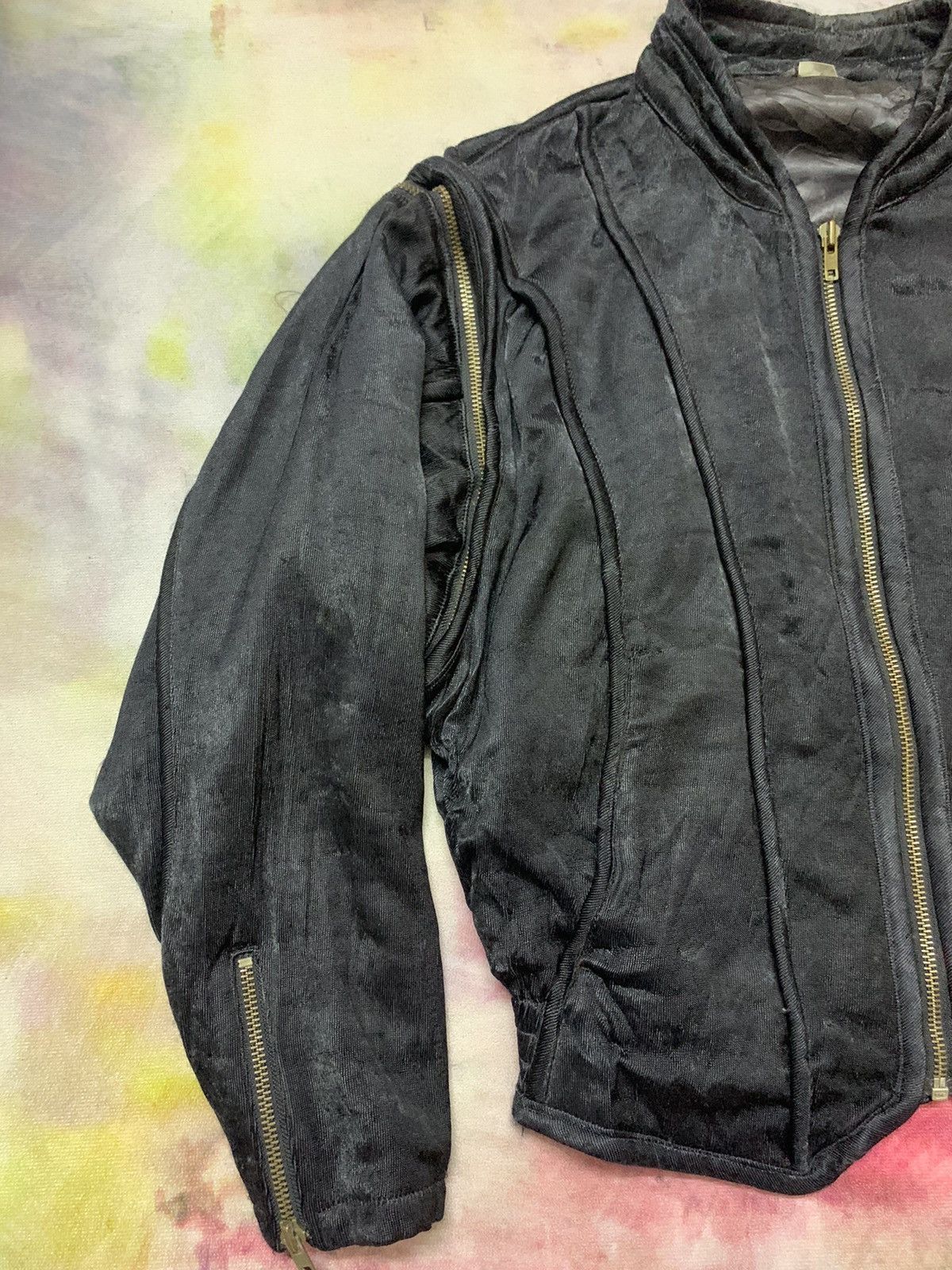 Japanese Brand Durban Intermezzo Eggshell Cropped Avantgarde Bomber Jacket Size US M / EU 48-50 / 2 - 4 Thumbnail