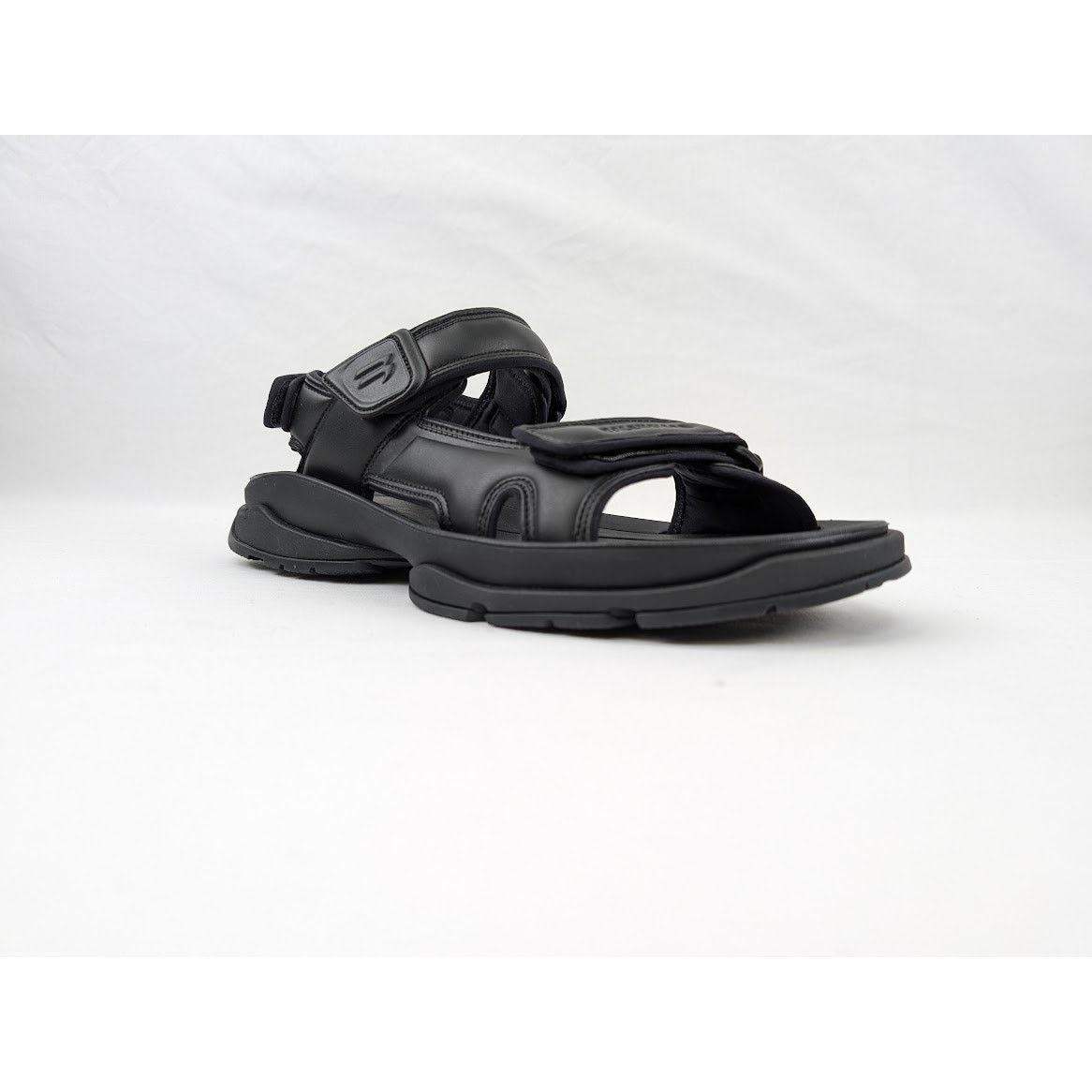 Balenciaga o1rshd1 Tourist Fake Leather Sandal in Black Size US 12 / EU 45 - 3 Thumbnail