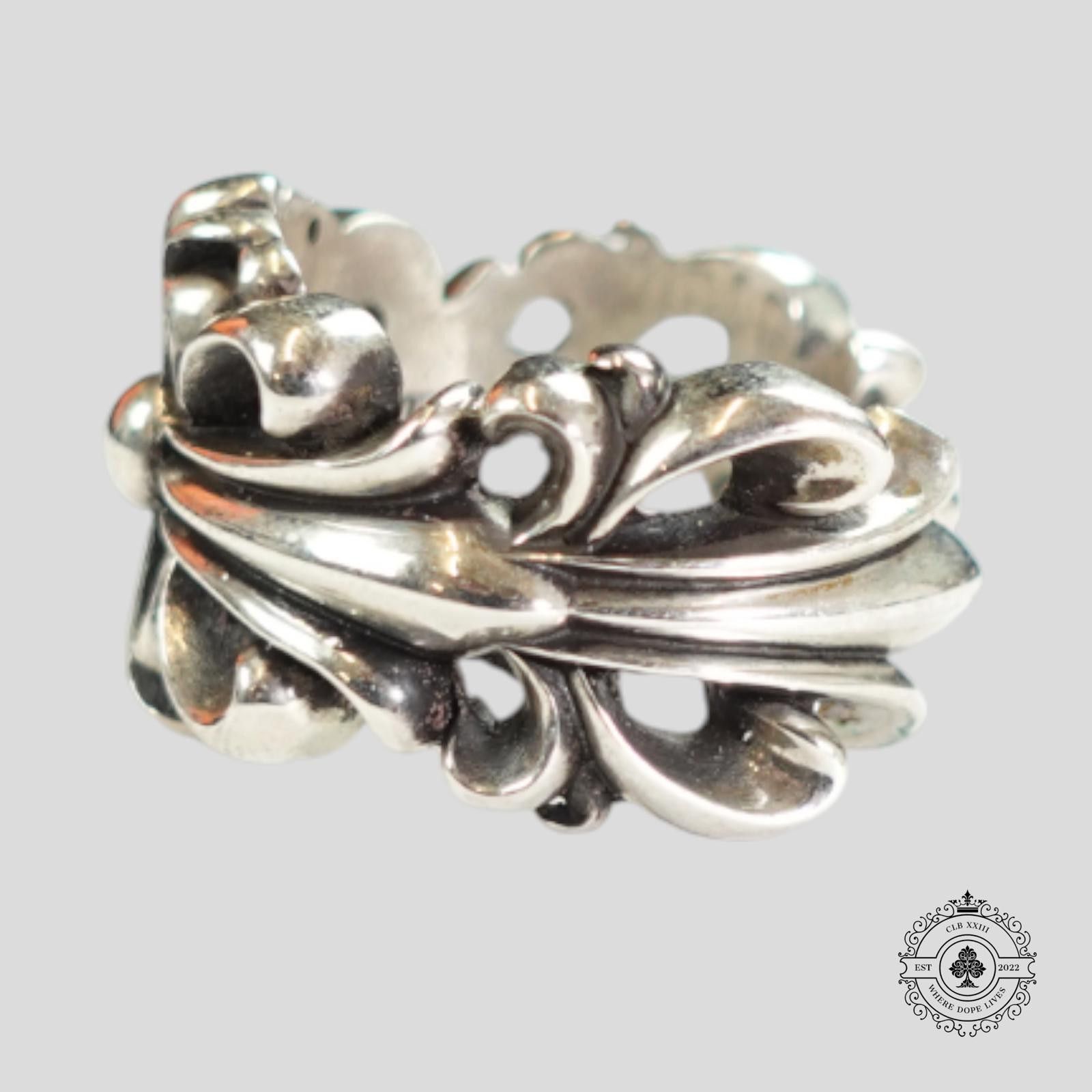Chrome Hearts Chrome Hearts Double Floral Ring in Silver Size ONE SIZE - 3 Thumbnail
