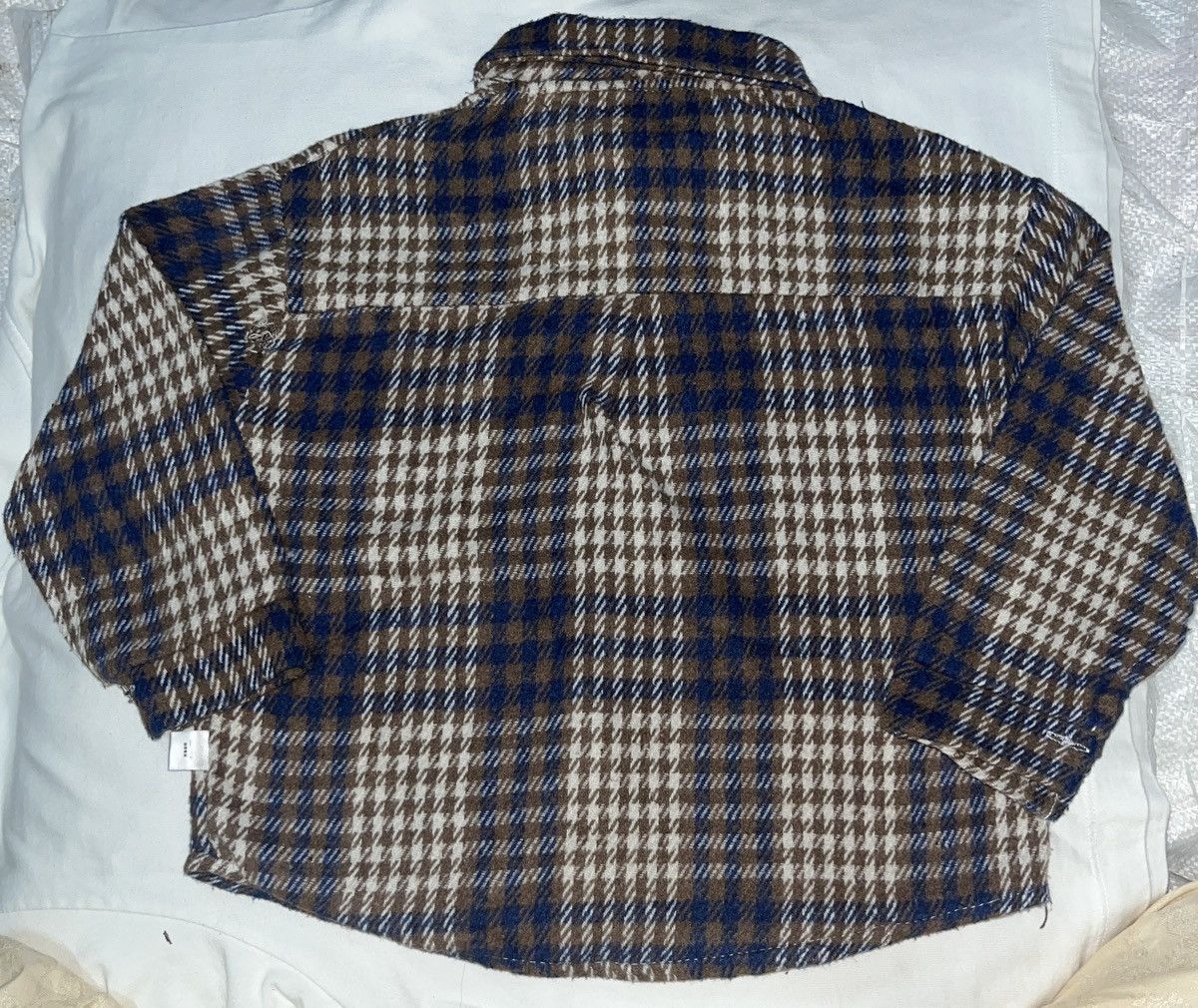 Other Vintage Kids Flannel Shirt Brown Blue Checkered Size US XXS / EU 40 - 2 Thumbnail