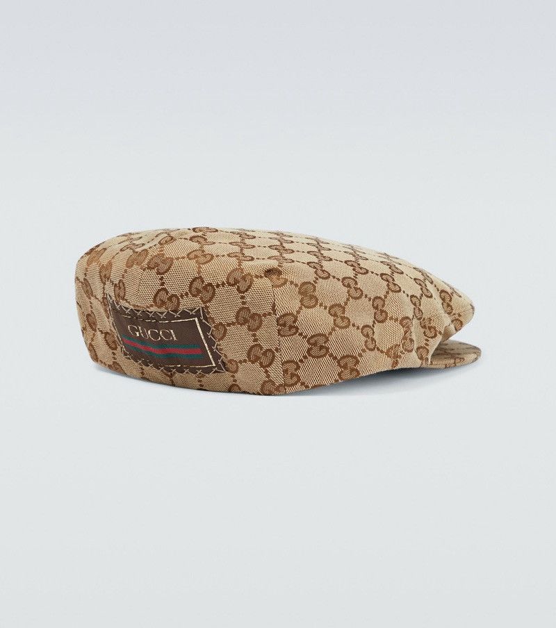 Gucci *NEW* GUCCI GG Monogram Flat Cap Hat Logo Demna Runway Size ONE SIZE - 10 Thumbnail