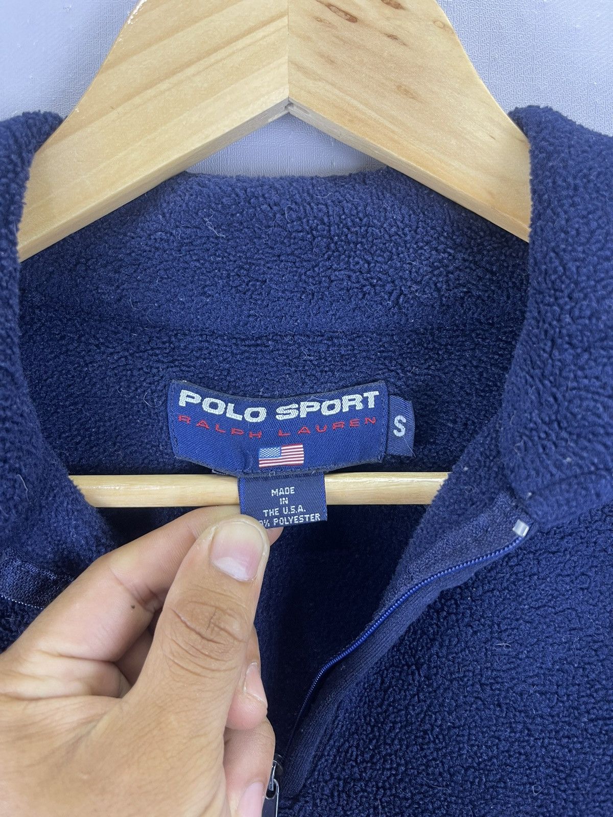 Polo Ralph Lauren × Vintage Vintage 90s Polo Sport Ralph Lauren USA Half Zipper Sweater Size US S / EU 44-46 / 1 - 6 Thumbnail