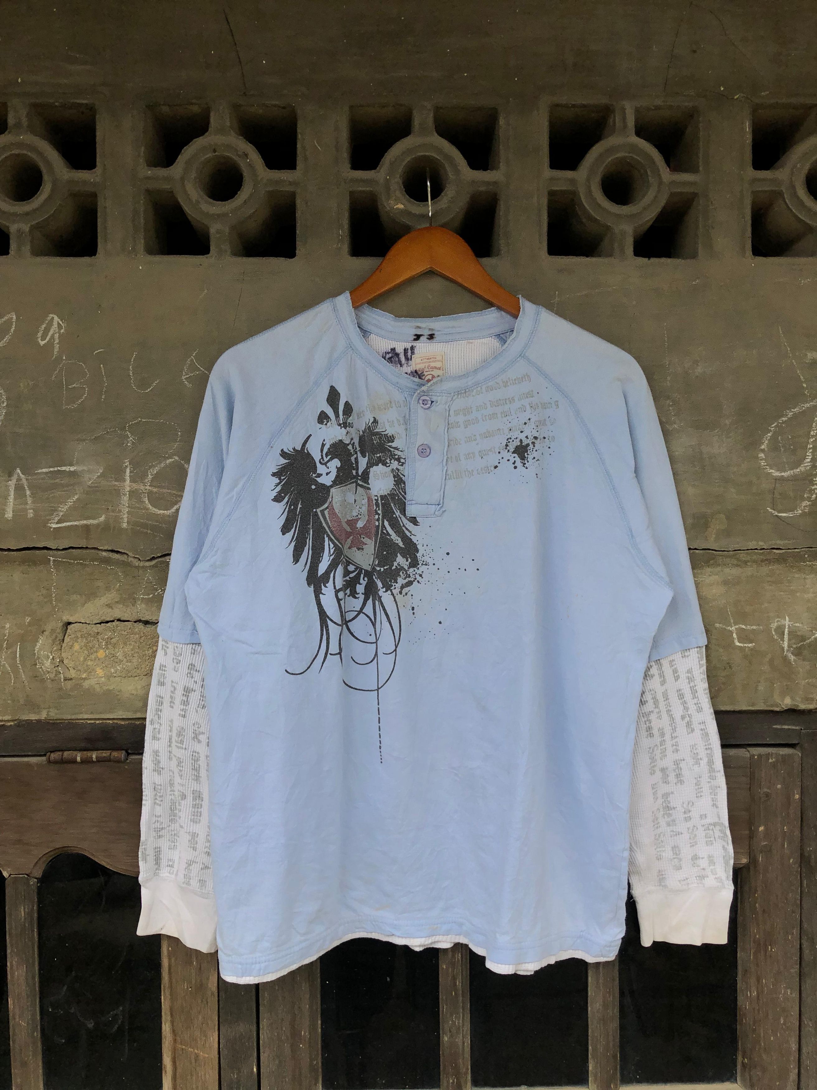 If Six Was Nine × Japanese Brand × Le Grande Bleu (L.G.B.) Y2k Poem Long sleeve Size US XL / EU 56 / 4 - 2 Thumbnail