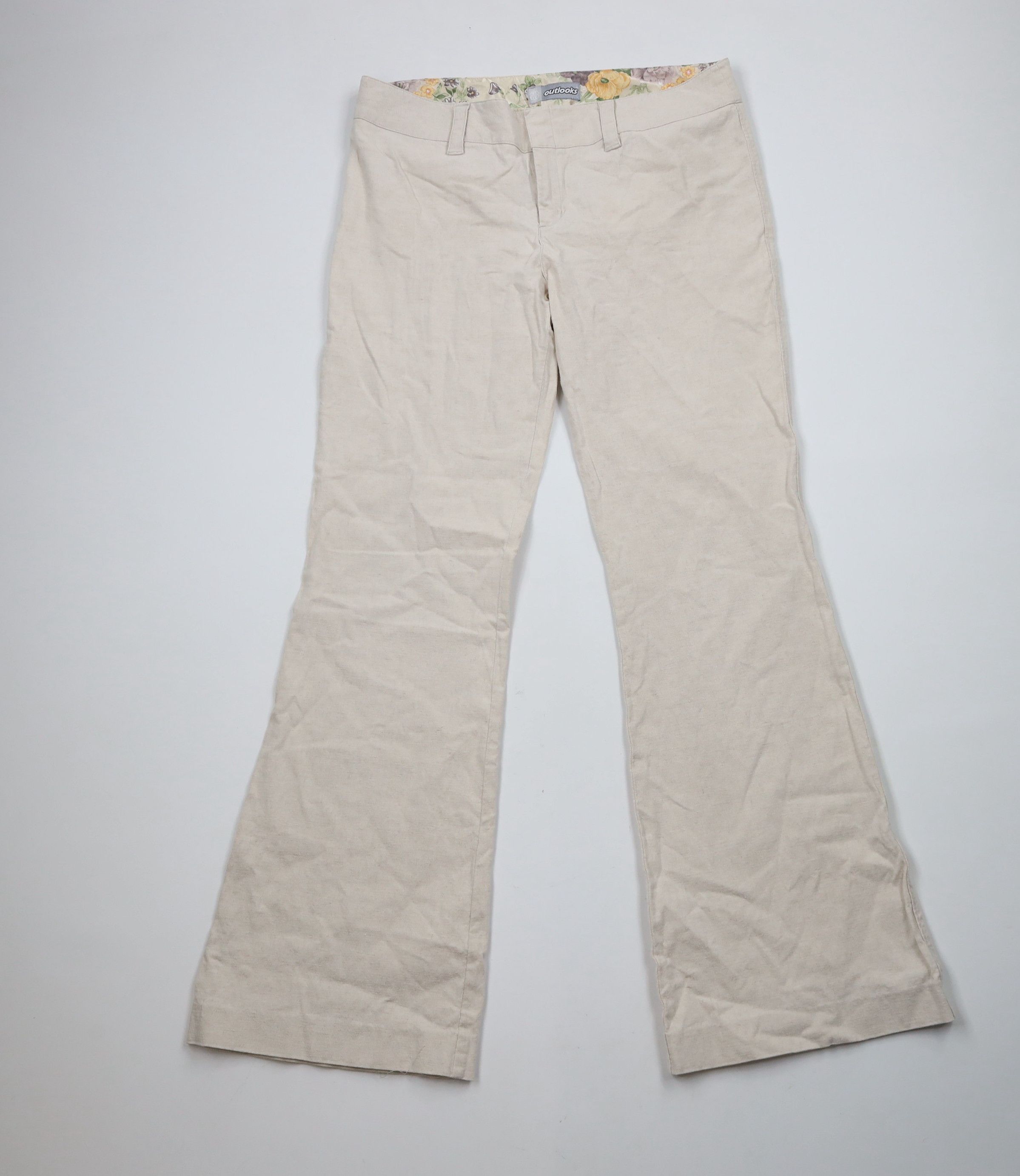 Vintage Vintage 90s Y2K Streetwear Babydoll Flared Wide Leg Pants Size 32" / US 10 / IT 46 - 1 Thumbnail