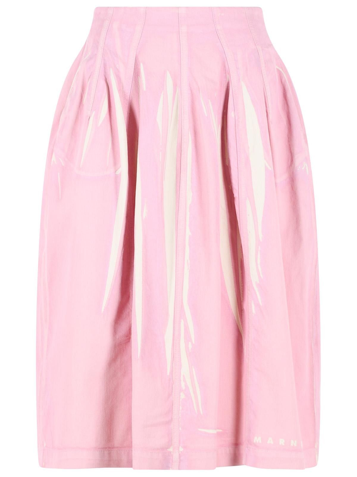 Marni MARNI Pink Cotton Skirt Size 28" / US 6 / IT 42 - 1 Thumbnail