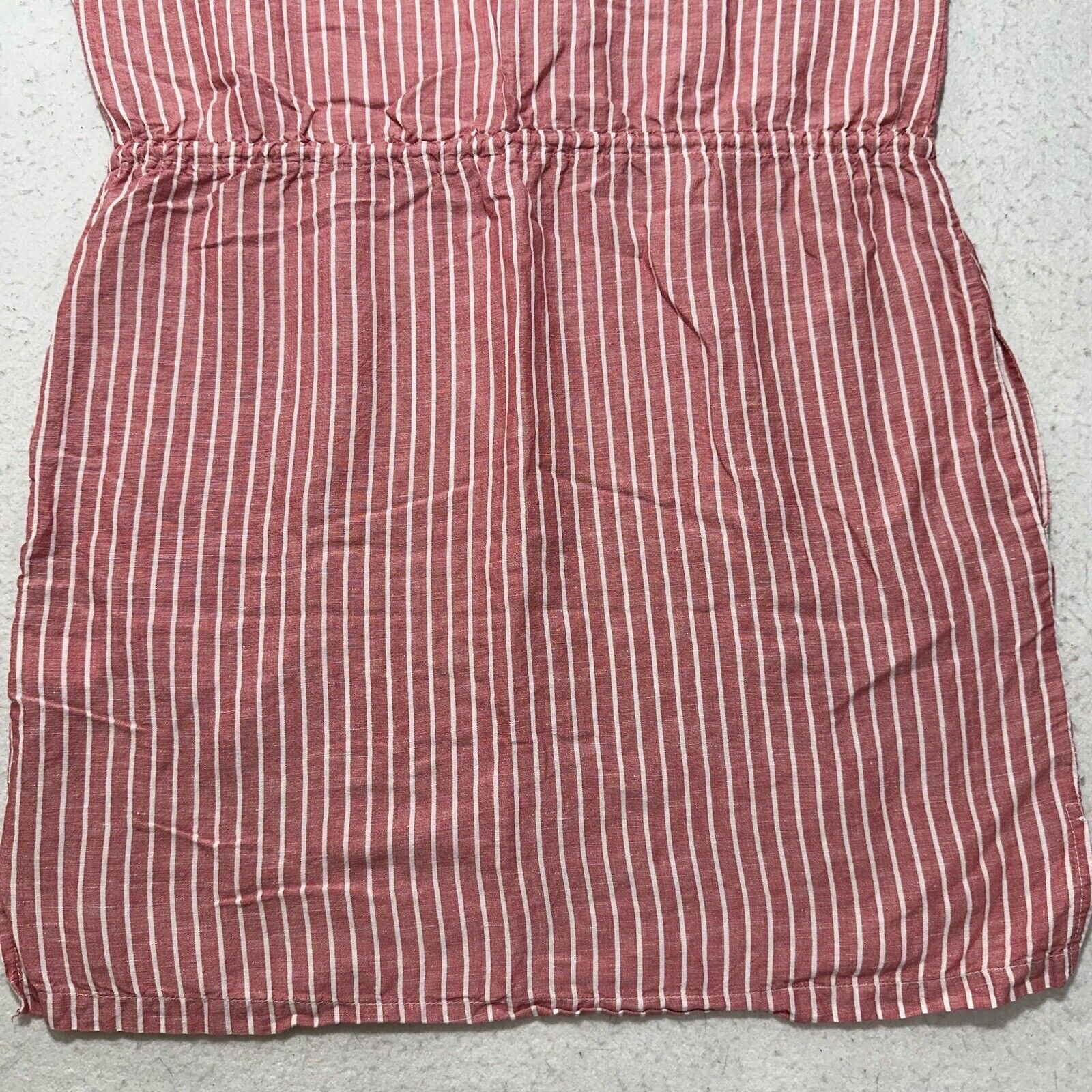 Other Mododoc Medium Linen Blend T Shirt Dress V-Neck Drawstring Size M / US 6-8 / IT 42-44 - 12 Thumbnail