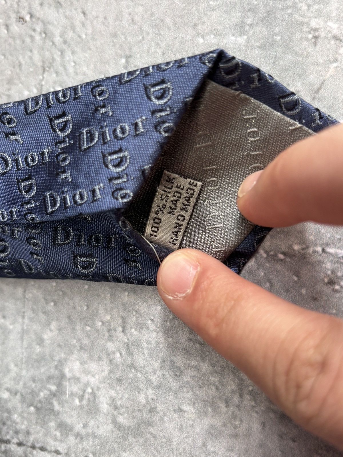 Dior Dior Homme Tie By Hedi Slimane. Monogram blue. Size ONE SIZE - 4 Thumbnail