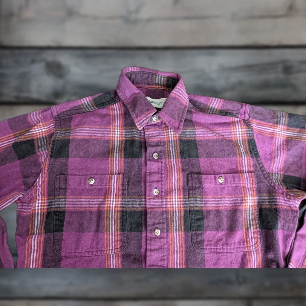 Vintage VINTAGE St John's Bay Plaid Flannel Shirt Mens M Tall Heavyweight Purple Shirt Size US M / EU 48-50 / 2 - 1 Thumbnail