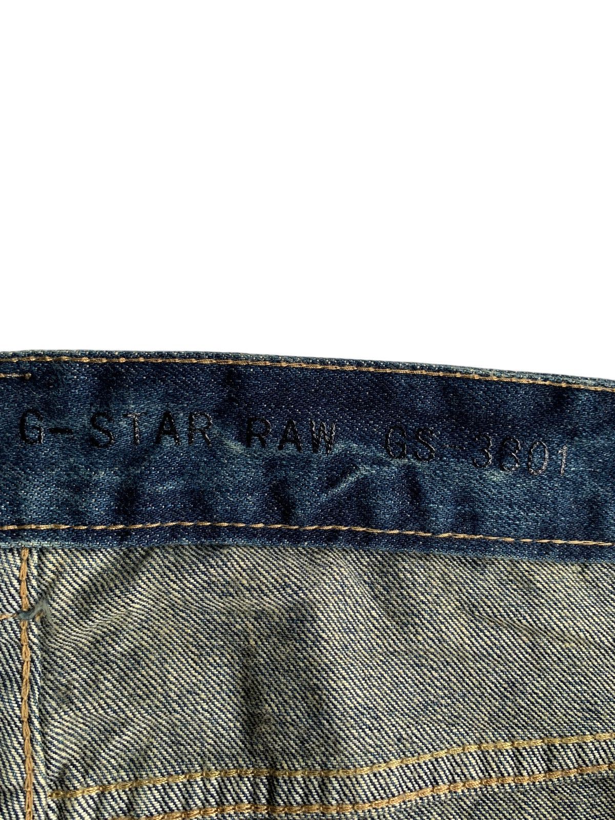 G-Star × Jean G-STAR RAW 3301 RARE DESIGN DISTRESSED DENIM Size US 33 - 23 Thumbnail