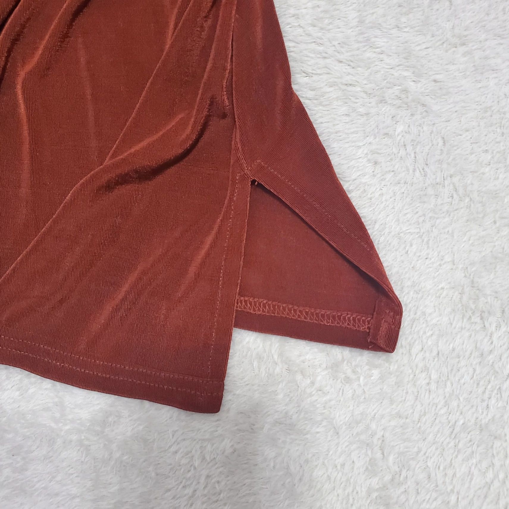Vintage Laurel Burch Top Women M Rust Southwestern Design Long Sleeve Stretch Artsy Read Shirt Blouse Casual Fall Spring Size M / US 6-8 / IT 42-44 - 5 Thumbnail