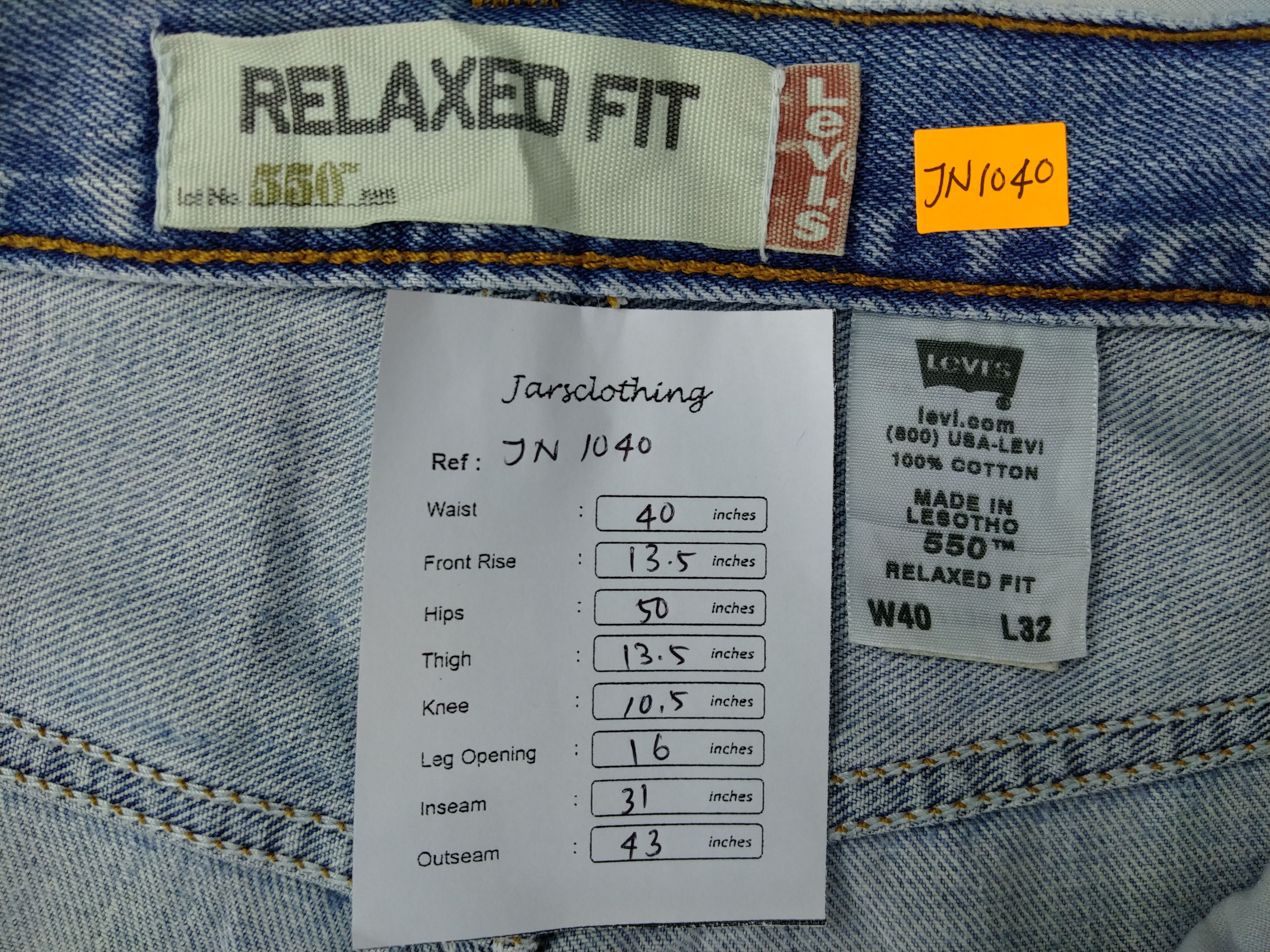 Levi's Light Wash Relaxed Fit Vintage Levi's 550 Denim -JN1040 Size US 40 / EU 56 - 8 Thumbnail
